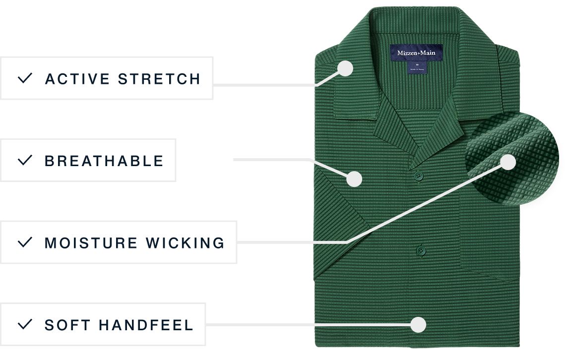Copa Camp Shirt - Pine | Mizzen+Main