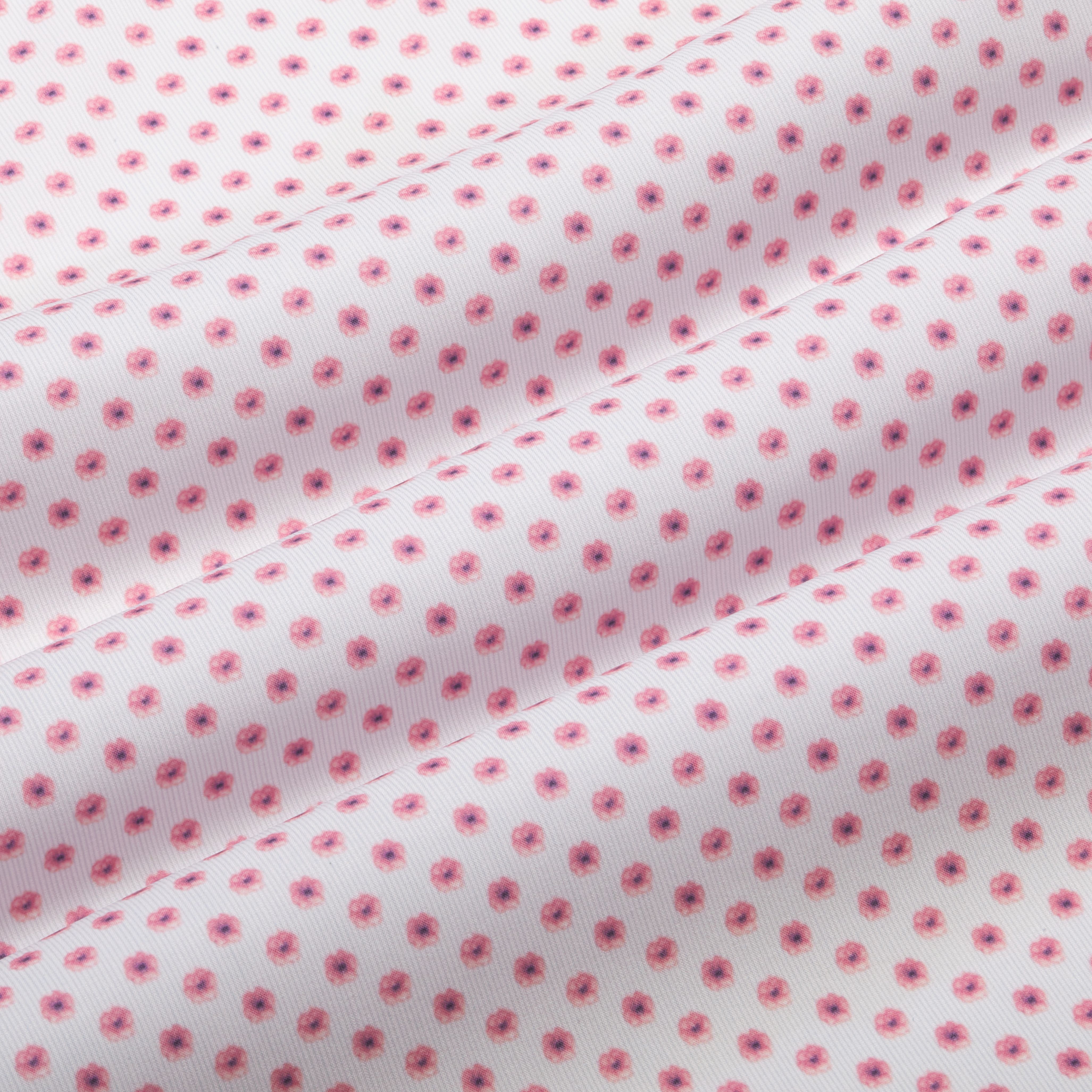 Leeward No Tuck Dress Shirt - Pink Floral Print