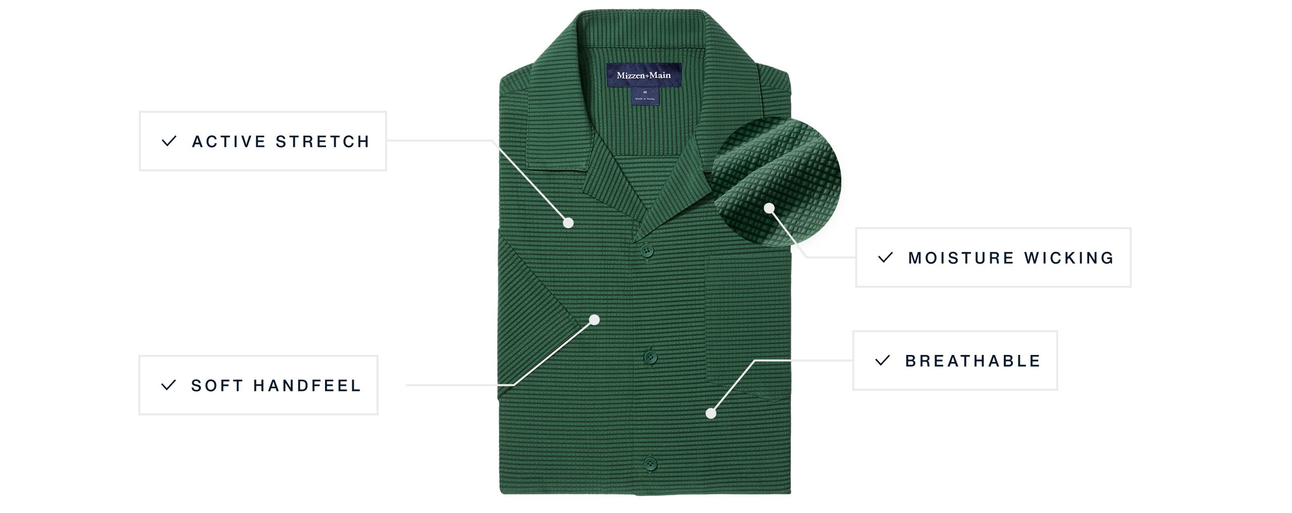 Copa Camp Shirt - Pine | Mizzen+Main