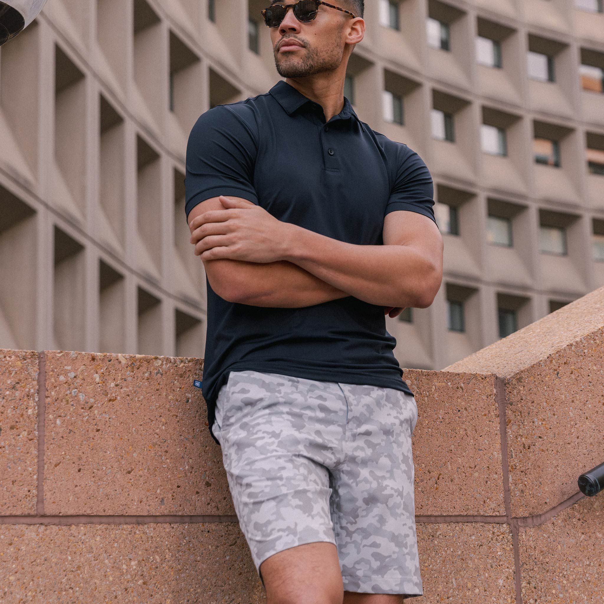 Helmsman Shorts - Gray Camo Print