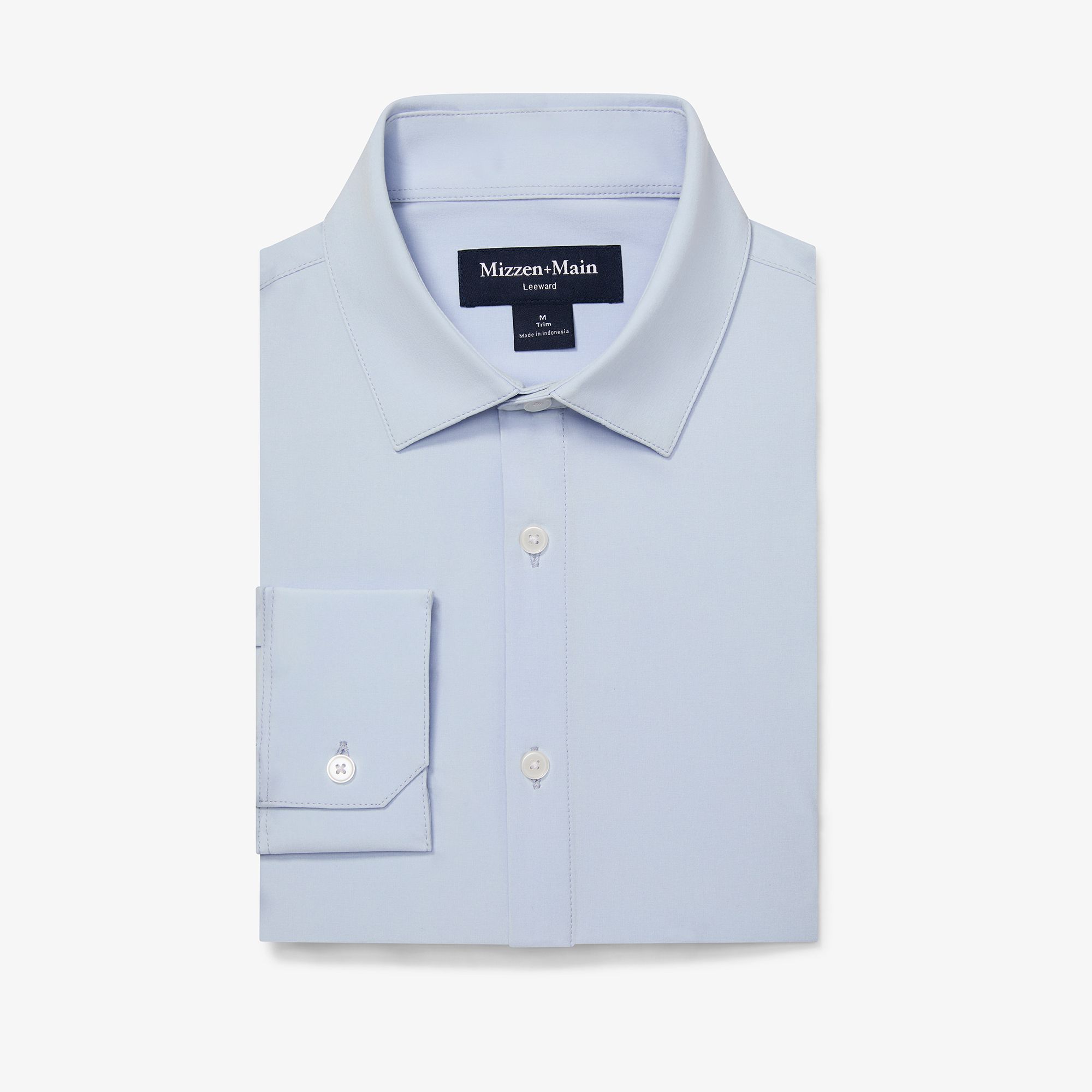 Light Blue Solid Dress Shirt - Mizzen+Main