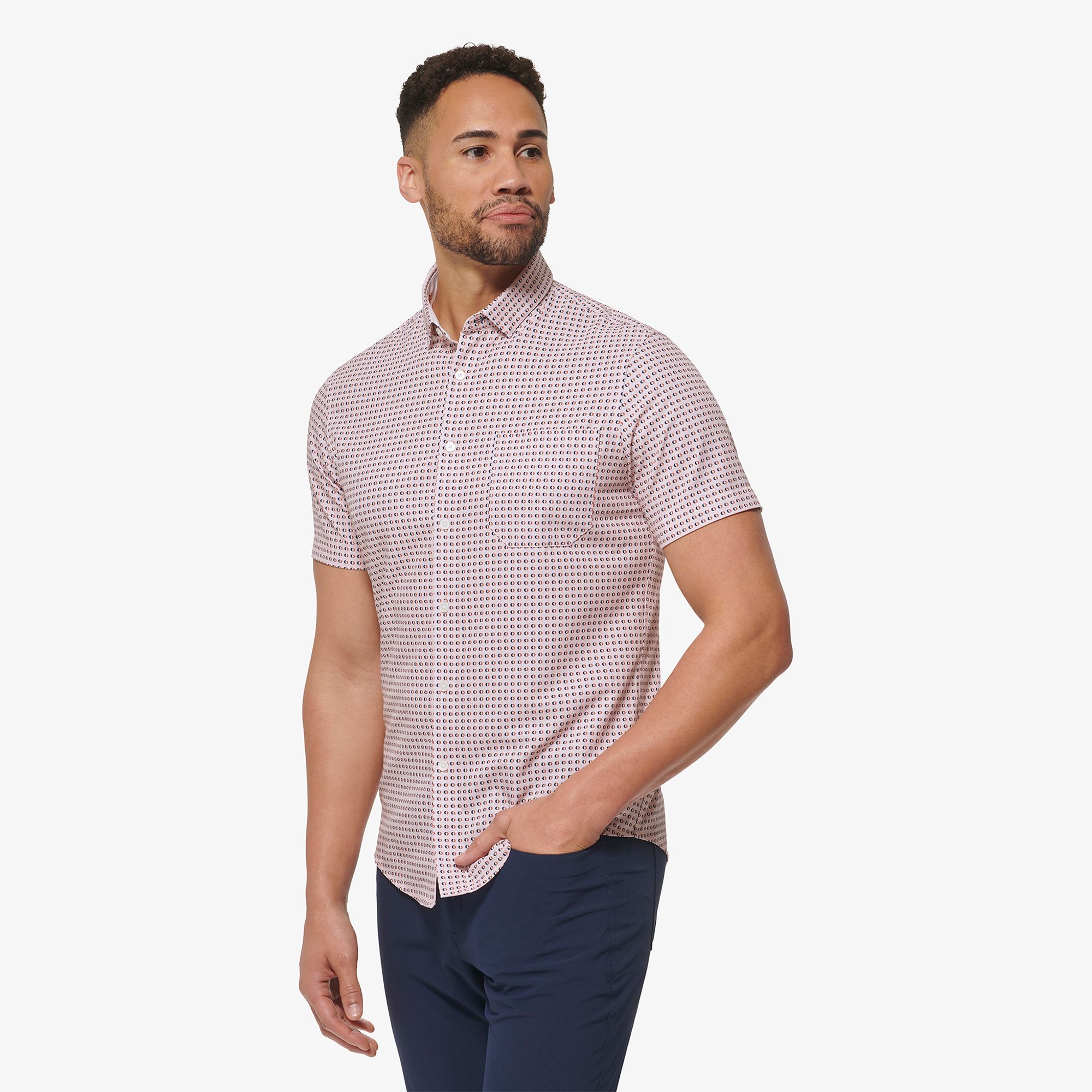 Leeward Short Sleeve - Lotus Geo Print - Mizzen+Main