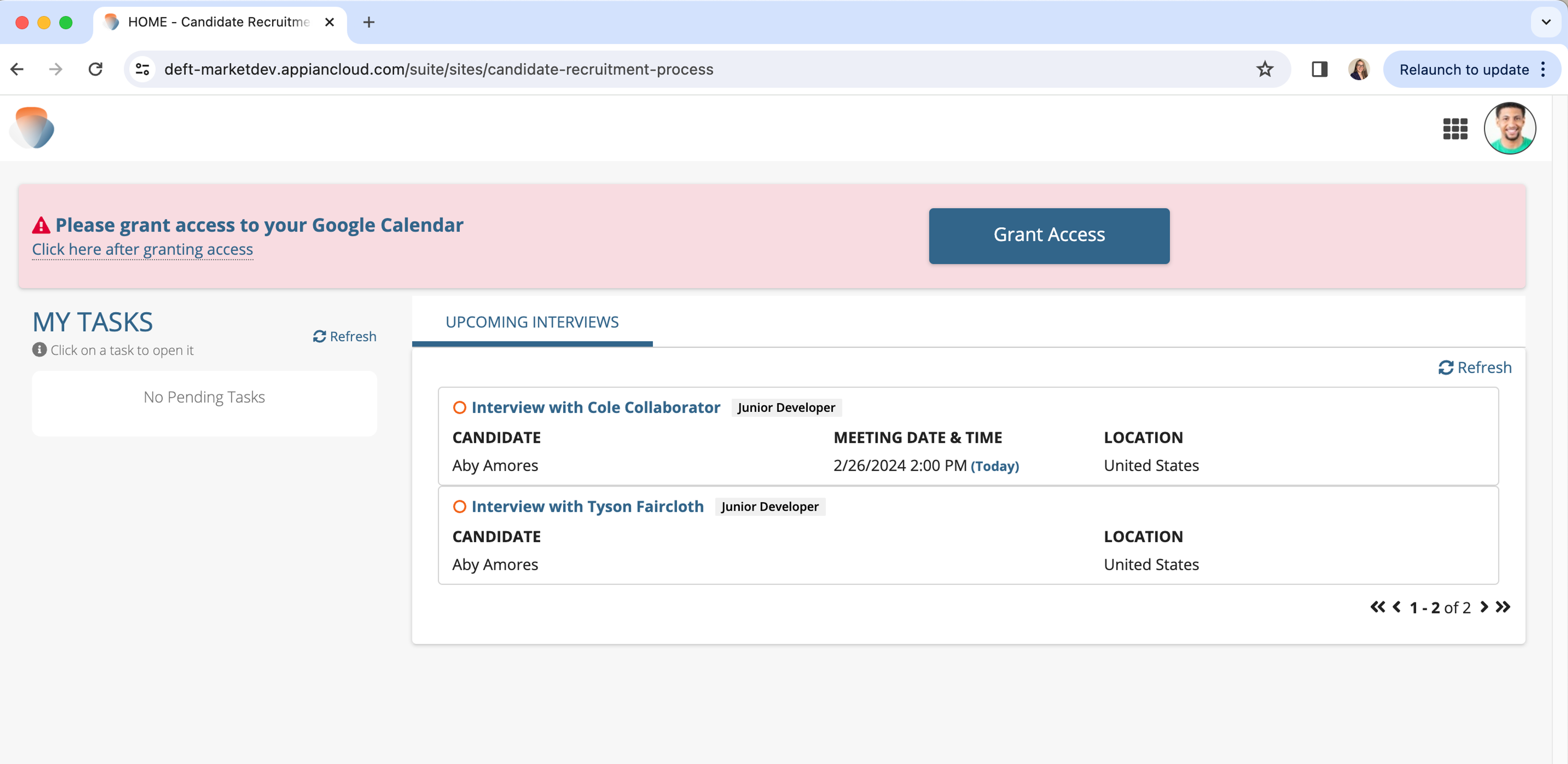 Candidate Recruitment Process screenshot 4