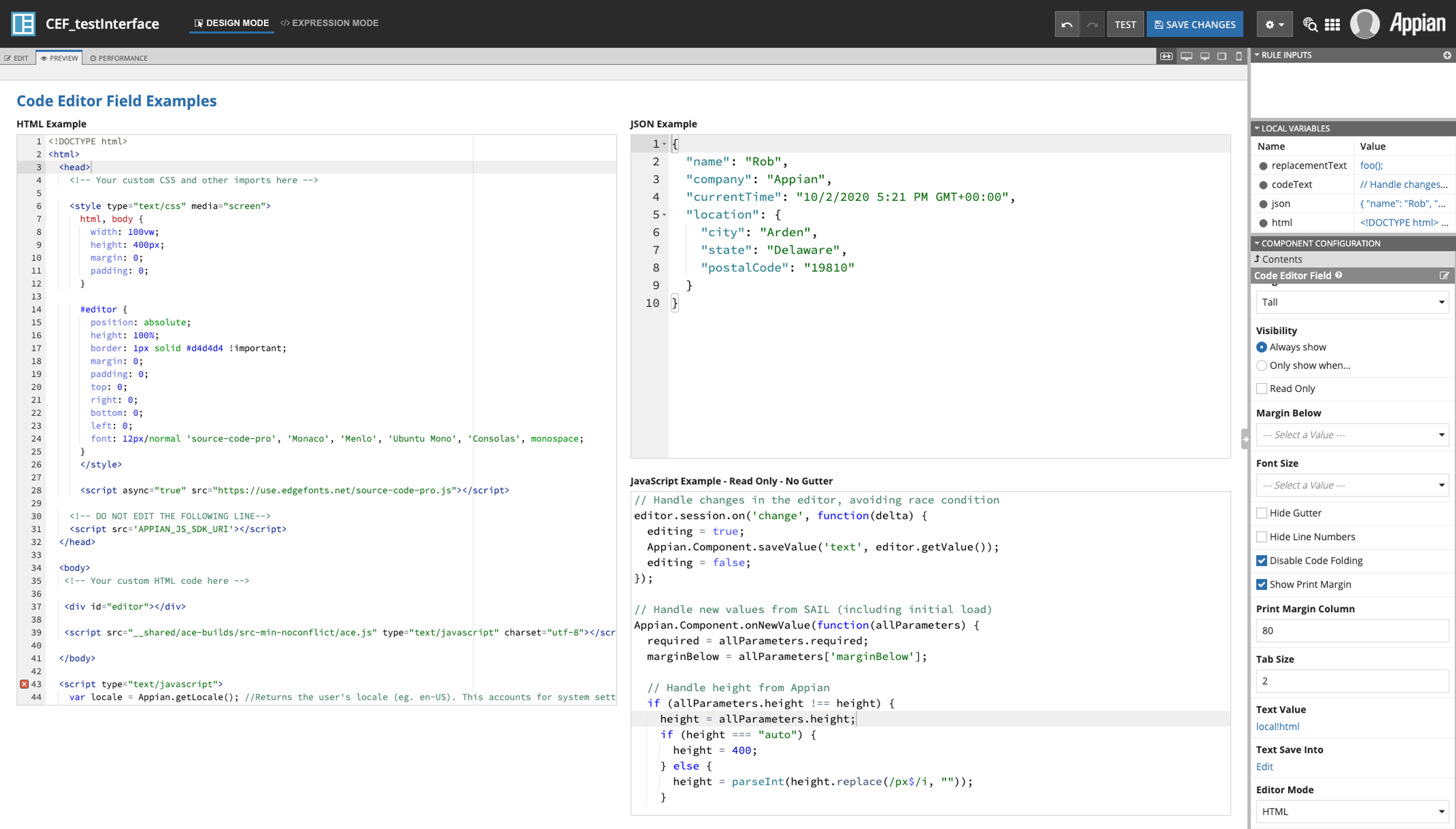 Code Editor Field screenshot 1
