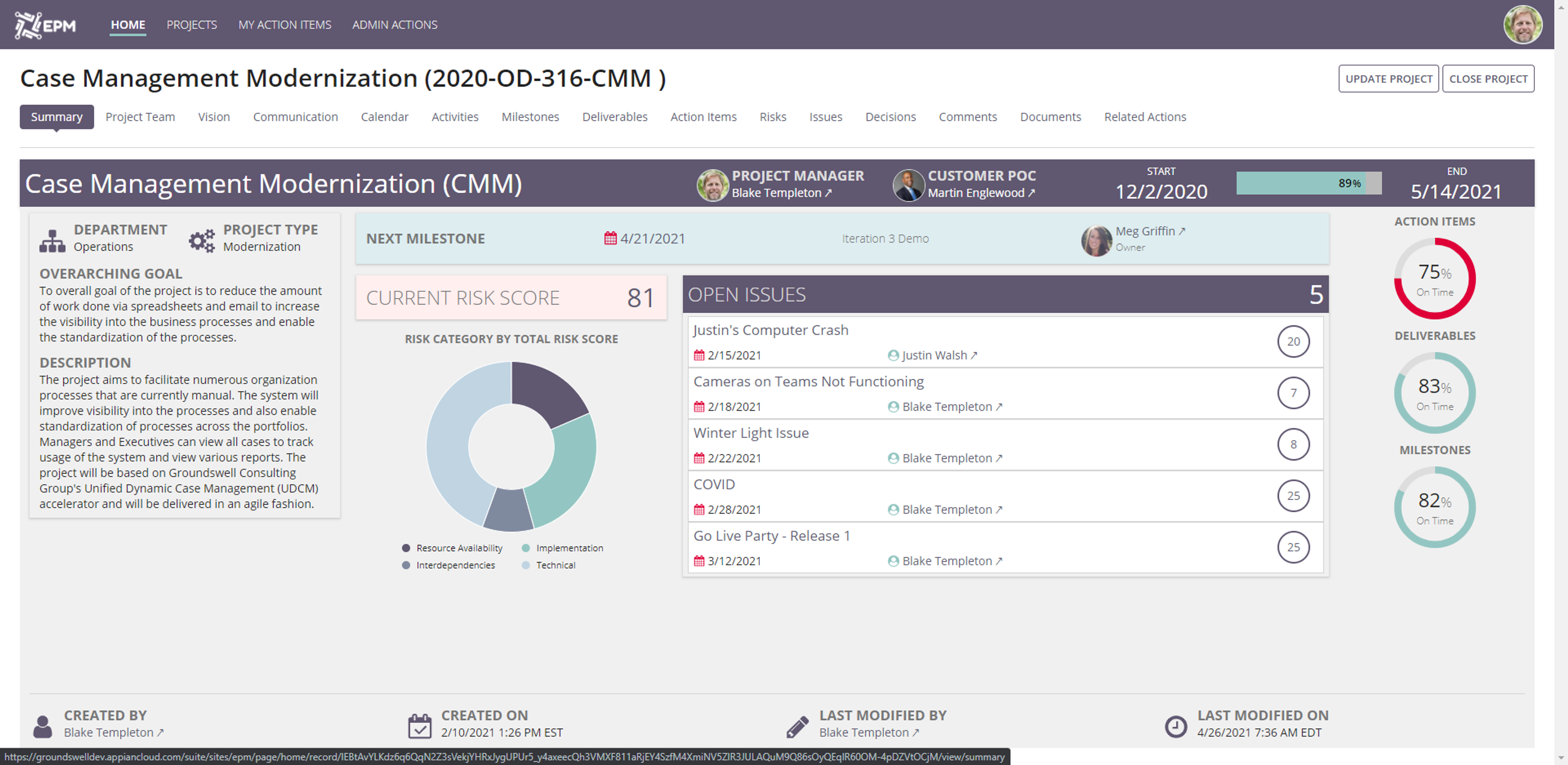 Enterprise Project Management screenshot 4
