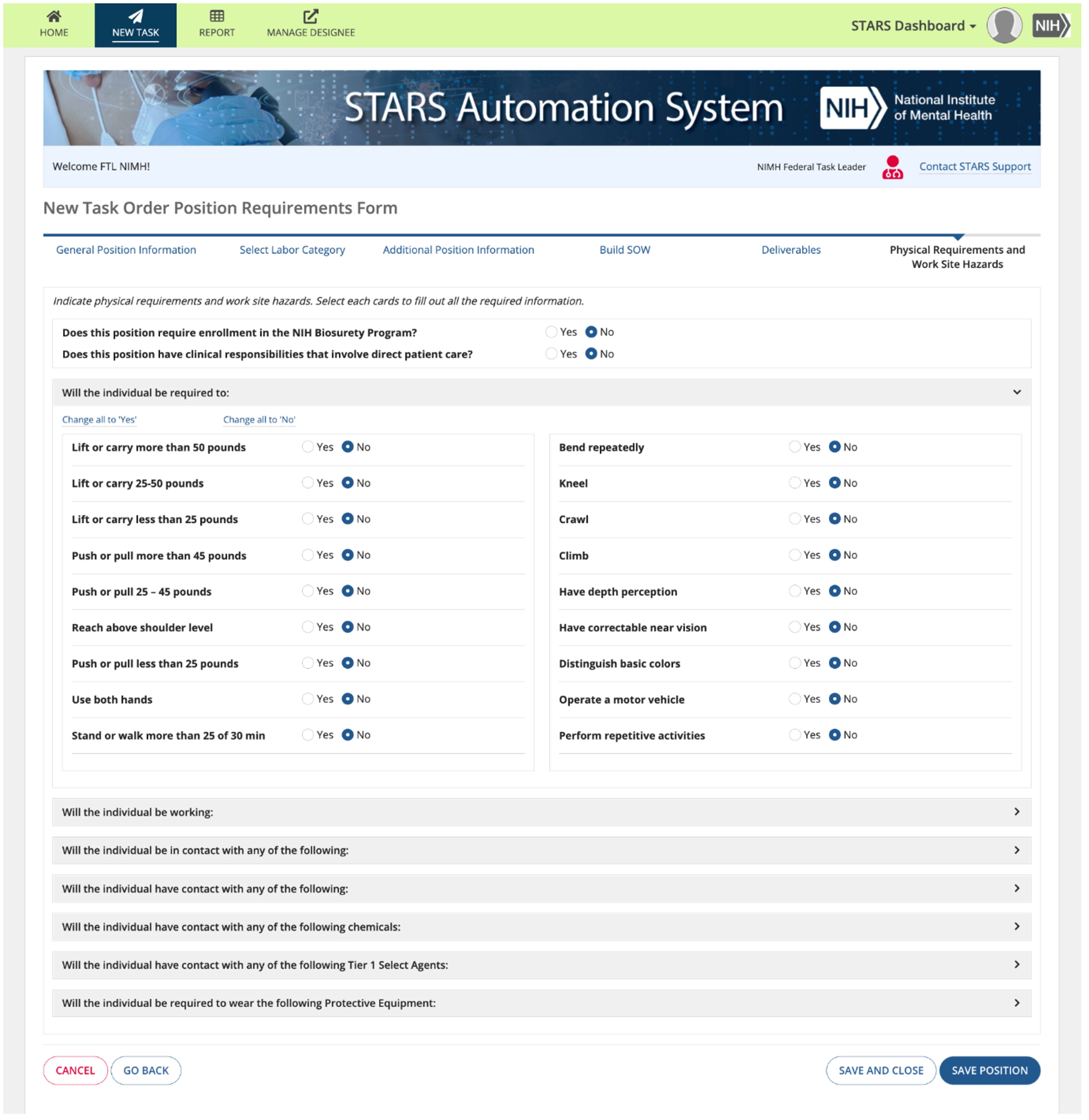 Contracts and Task Order Management System screenshot 2