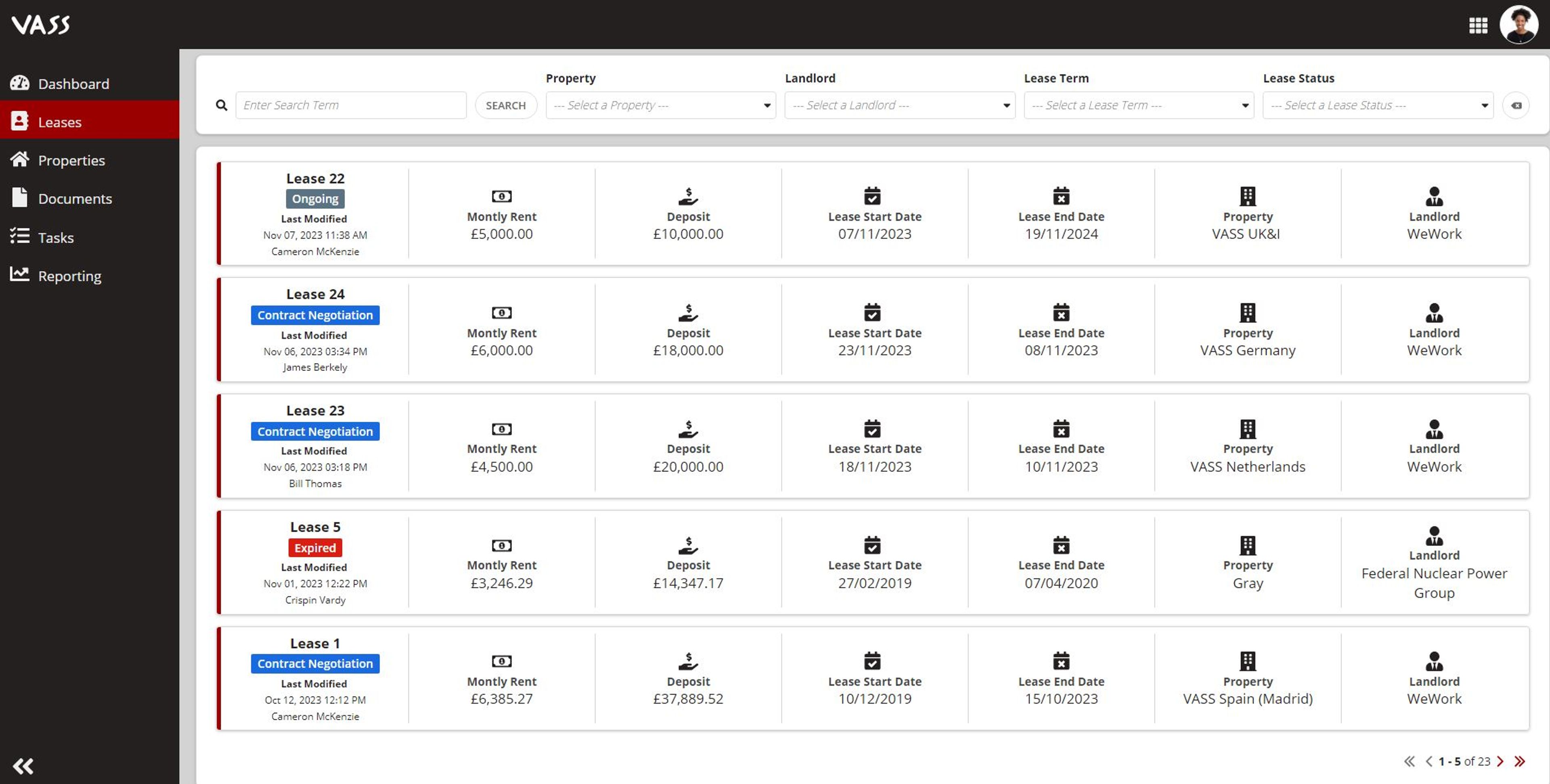 Commercial Lease Management (CLM) screenshot 2