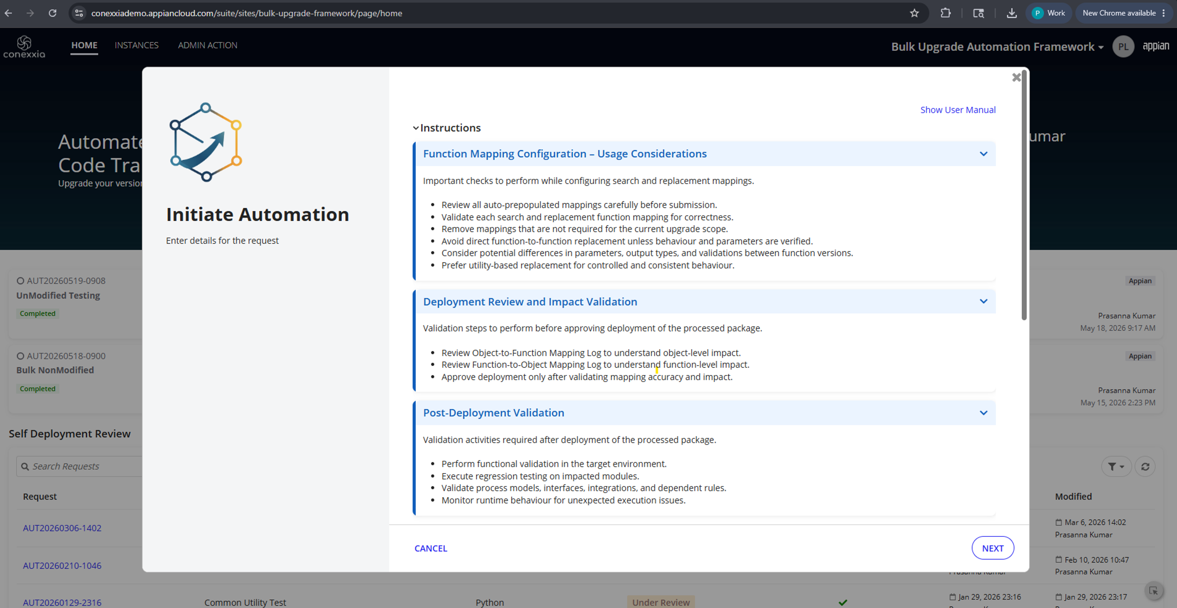 Bulk Upgrade Automation Framework screenshot 9