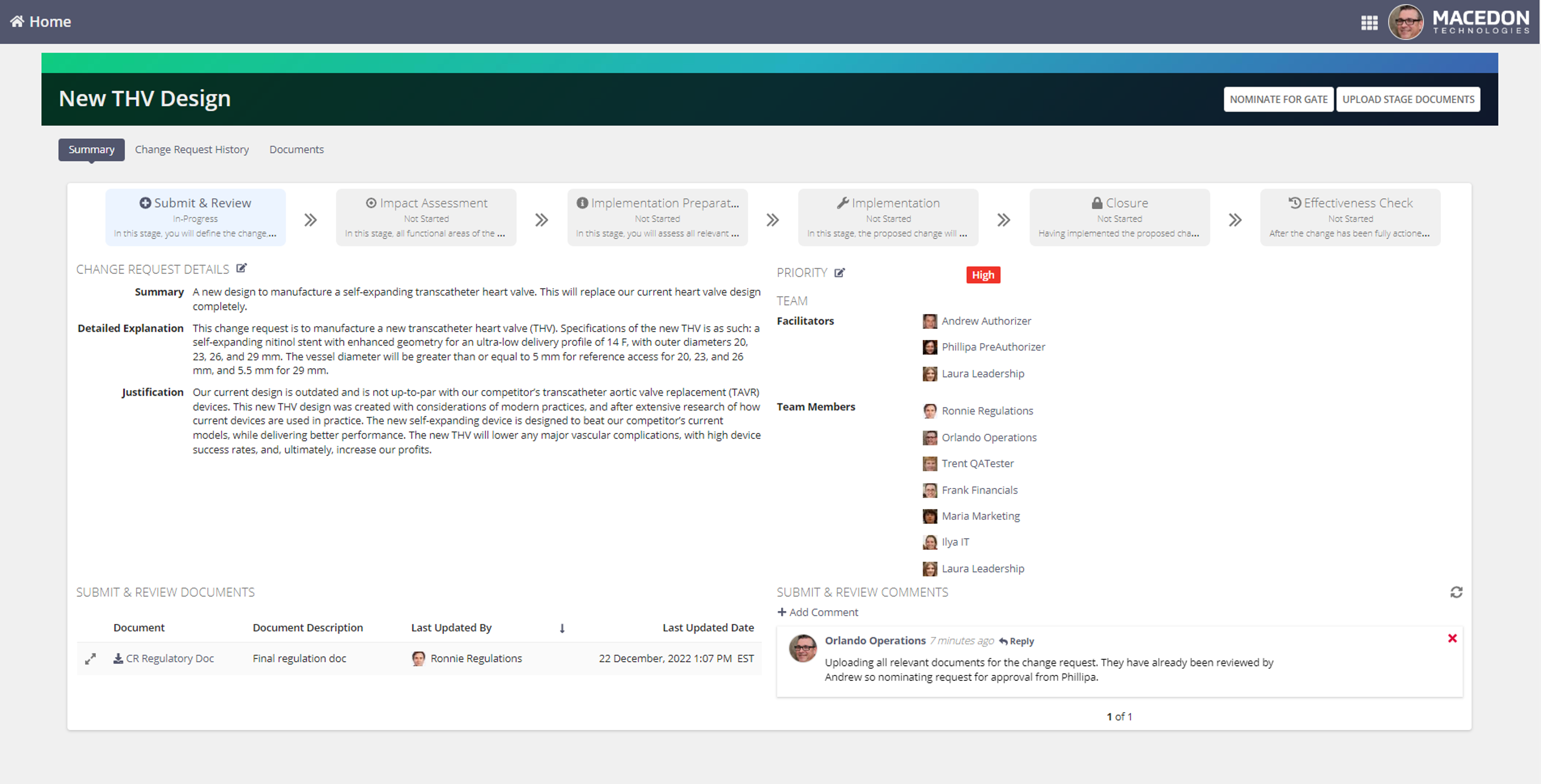 Regulatory Change Control Management screenshot 2