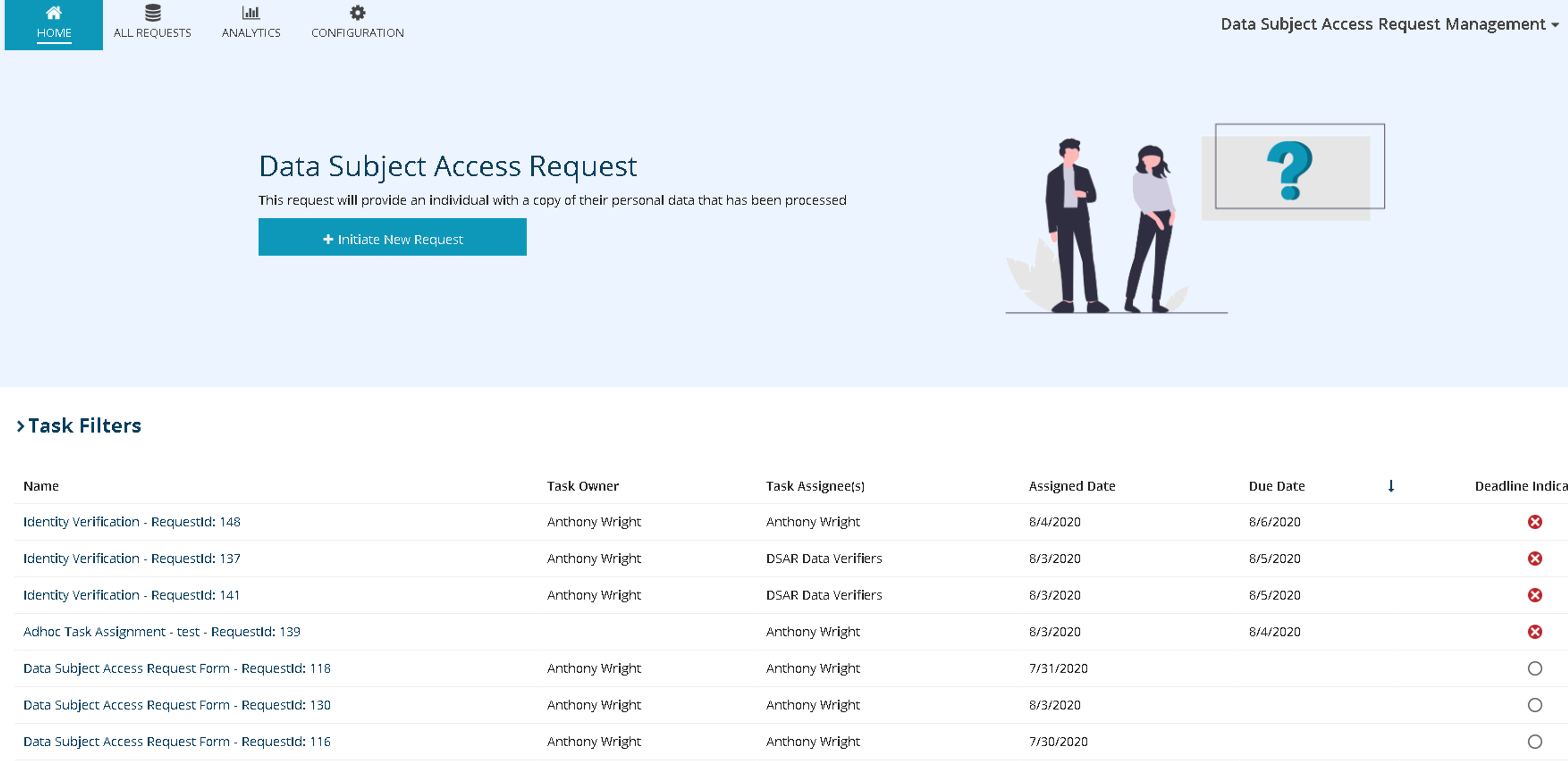Data Subject Access Request Management screenshot 1