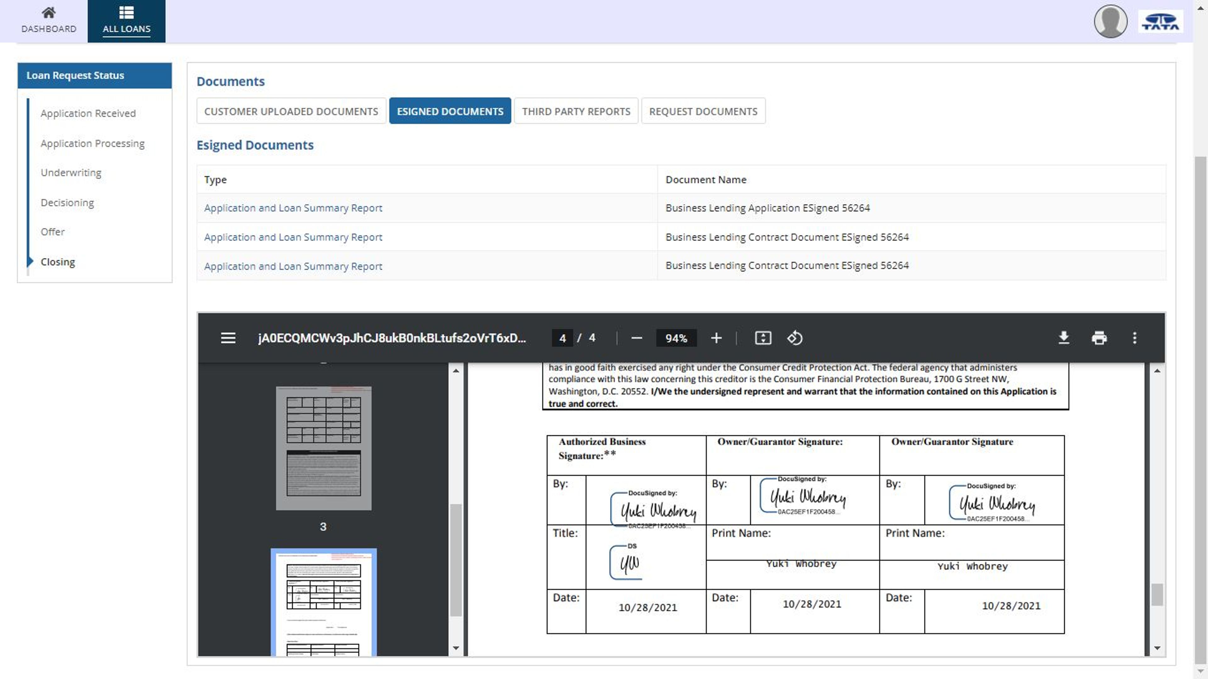 TCS Small Business Loan Origination screenshot 3