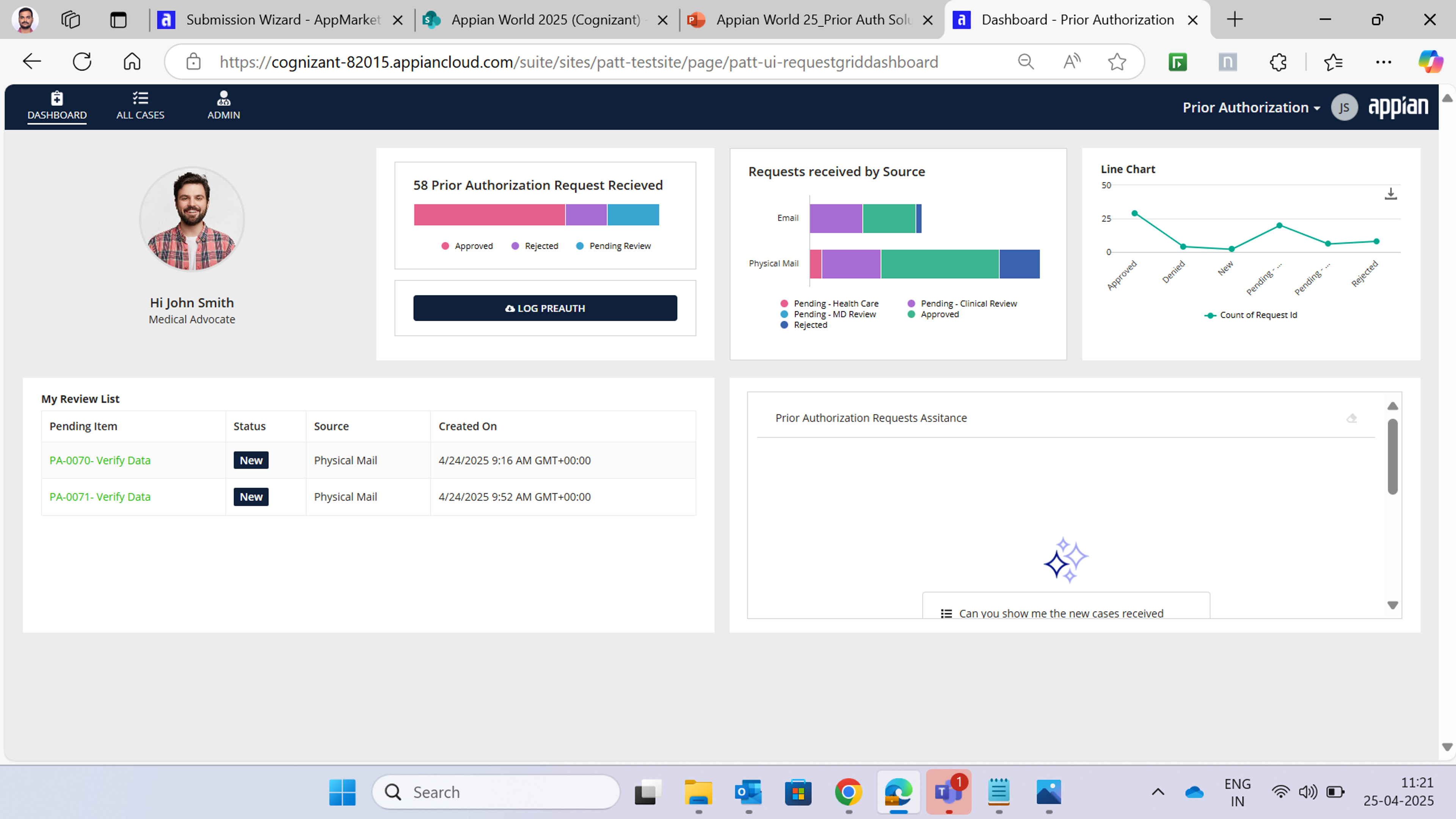 Prior Authorization screenshot 1