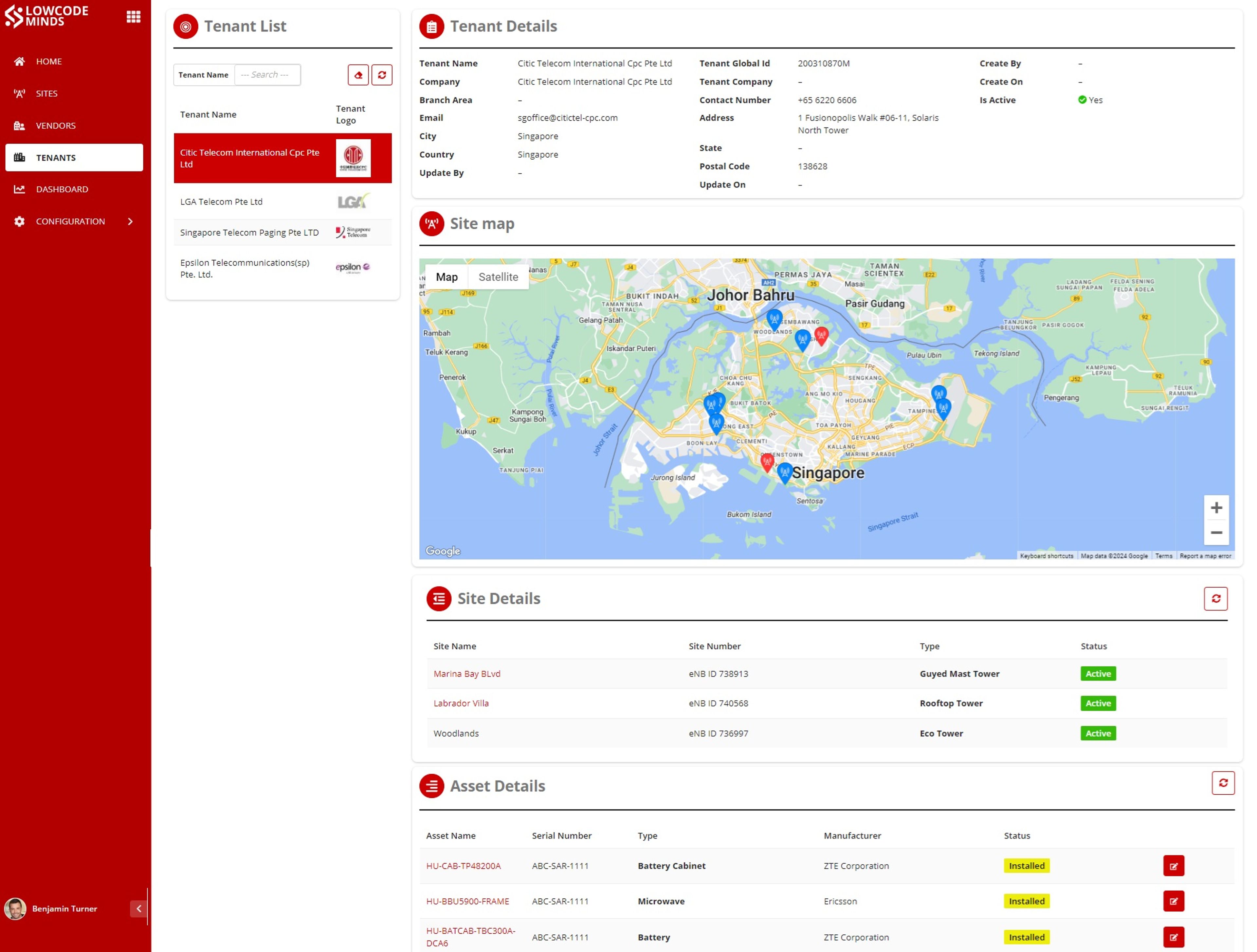 Lowcodeminds Tower and Site Management Solution screenshot 6