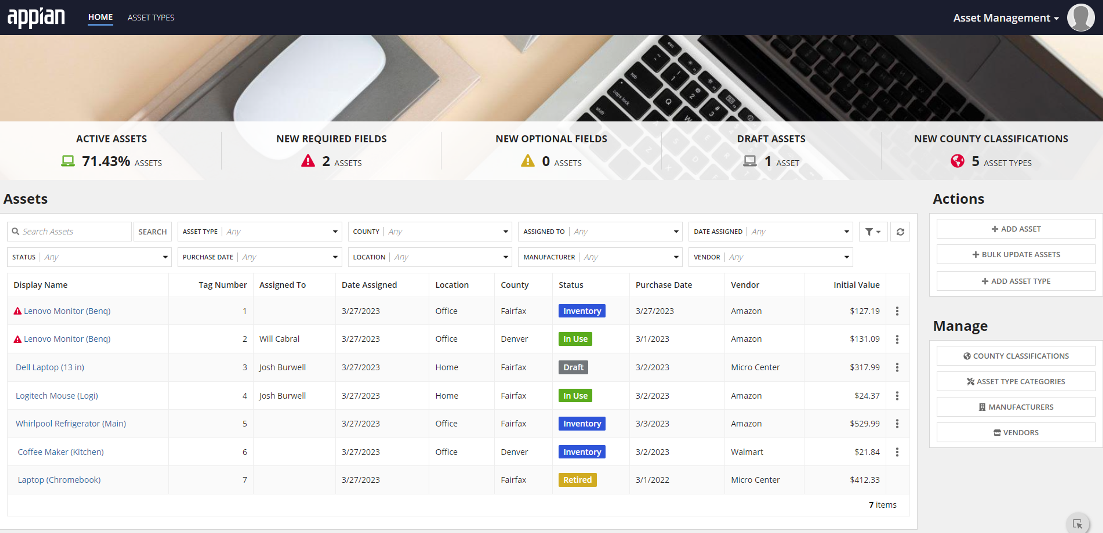 Asset Management screenshot 1