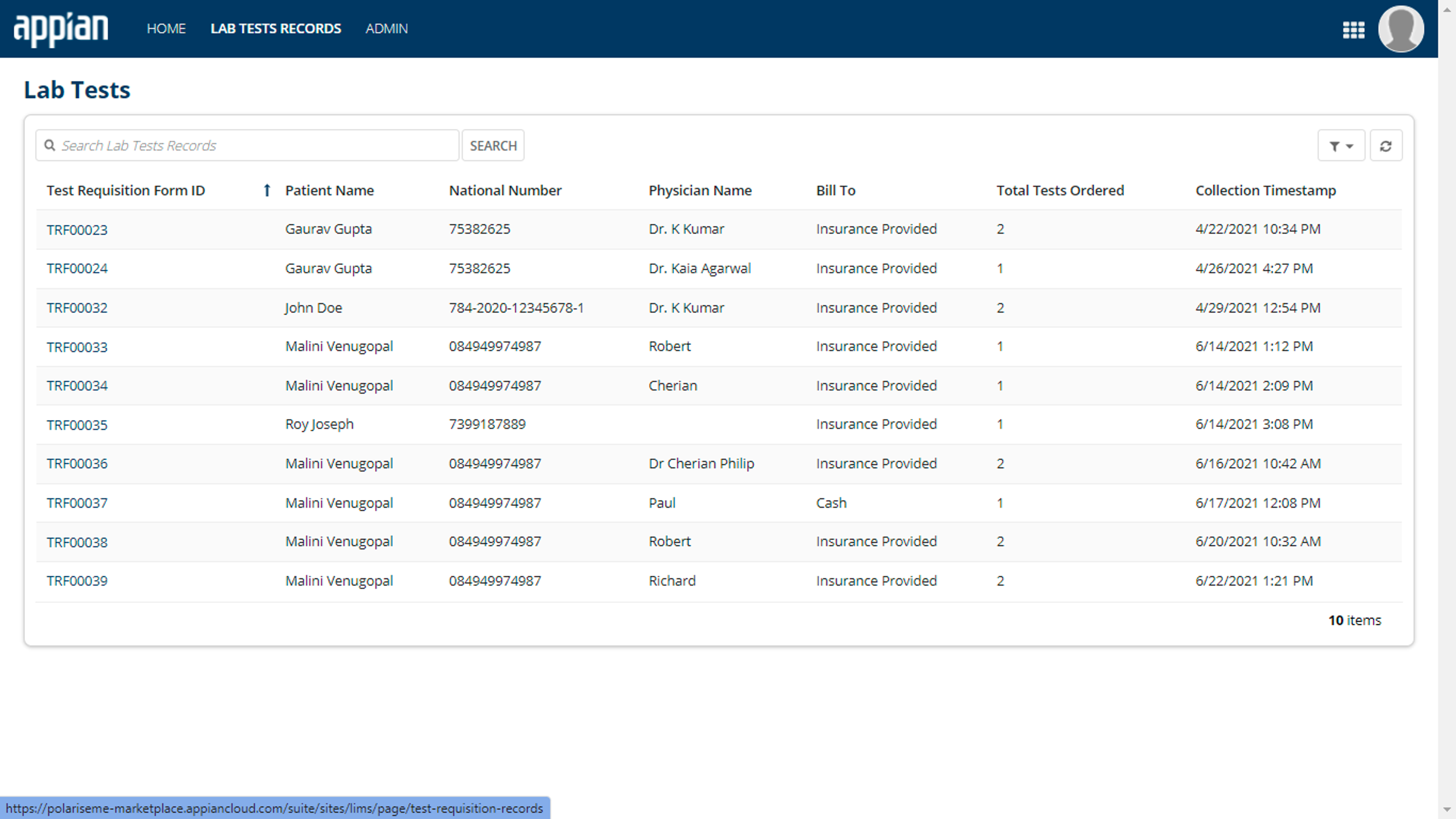 Laboratory Information Management System (LIMS) screenshot 2
