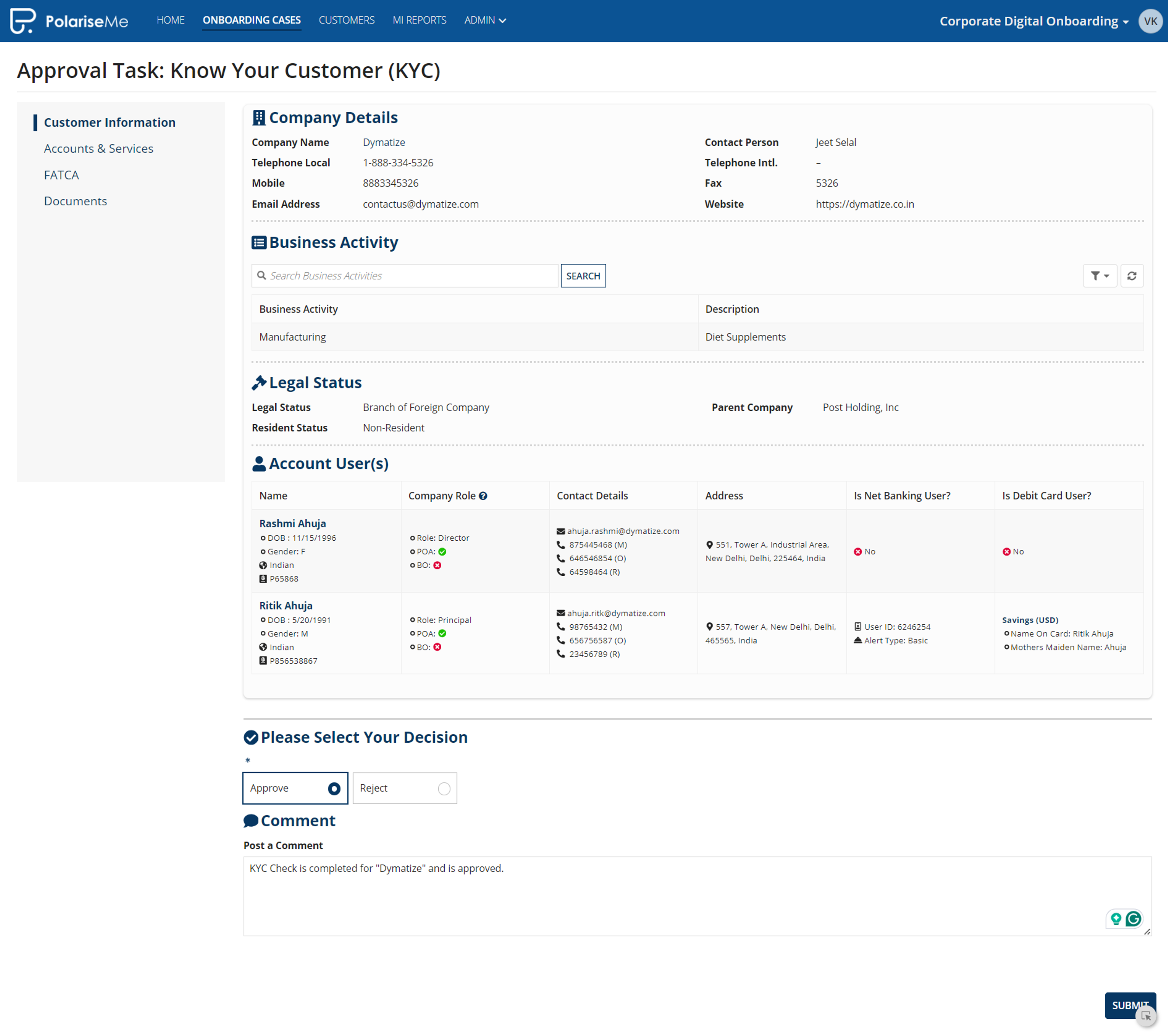 Digital Onboarding for Corporate Banking screenshot 8