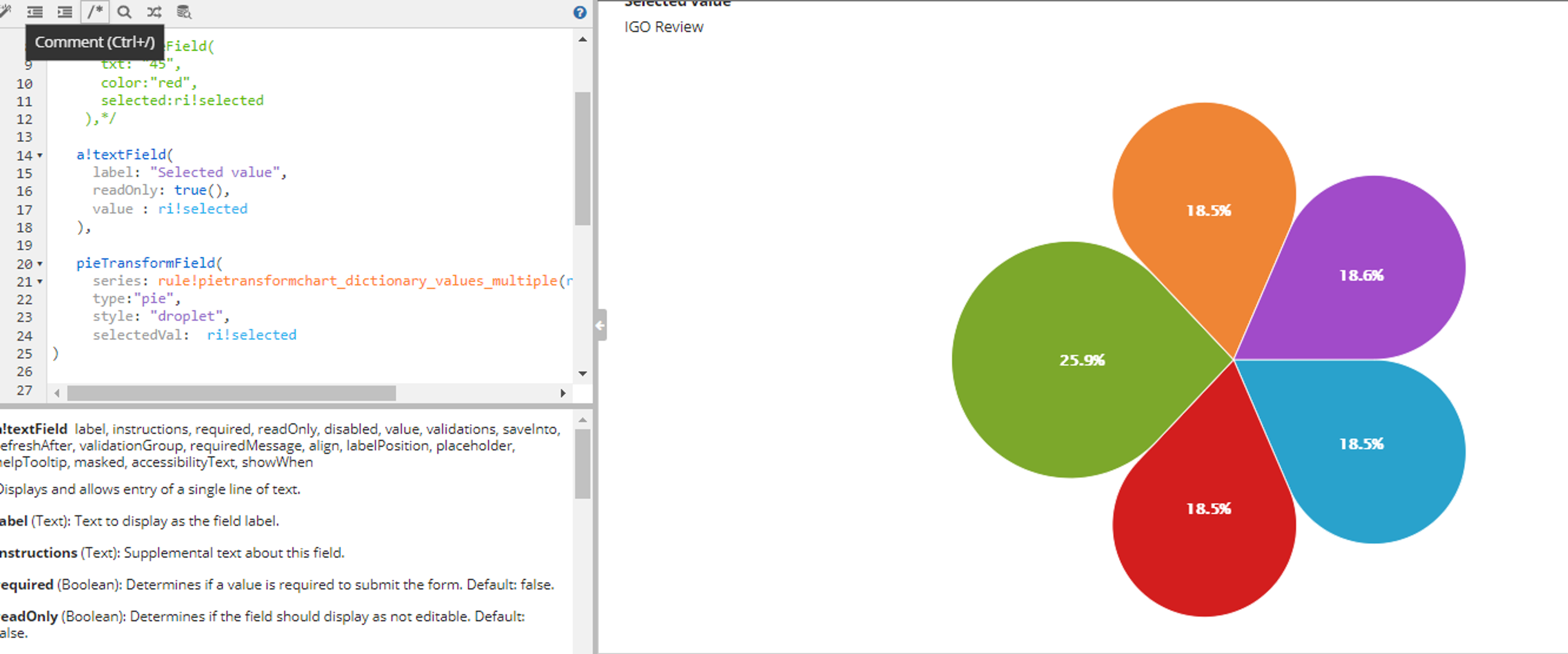 Pie Transformation Chart screenshot 3