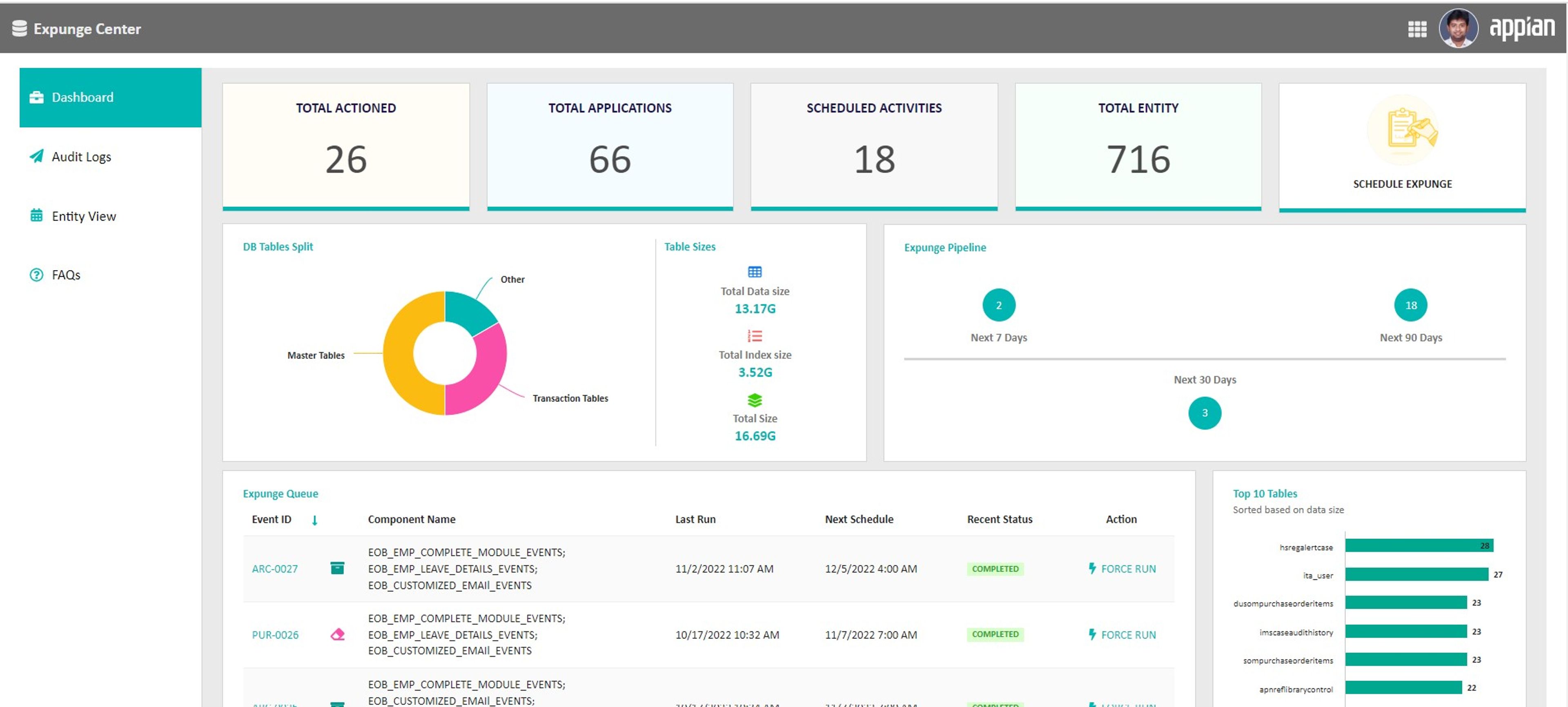 Expunge Management screenshot 1