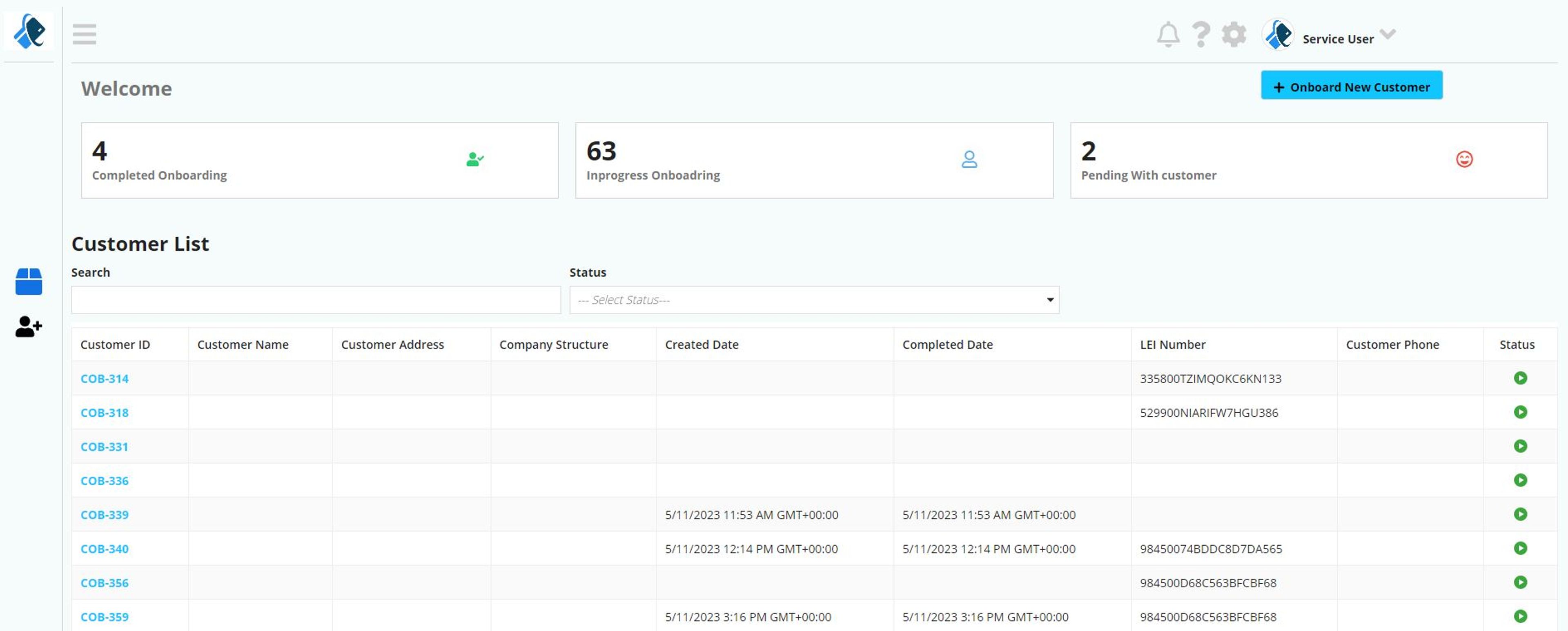 Client onboarding with real time KYC  screenshot 1
