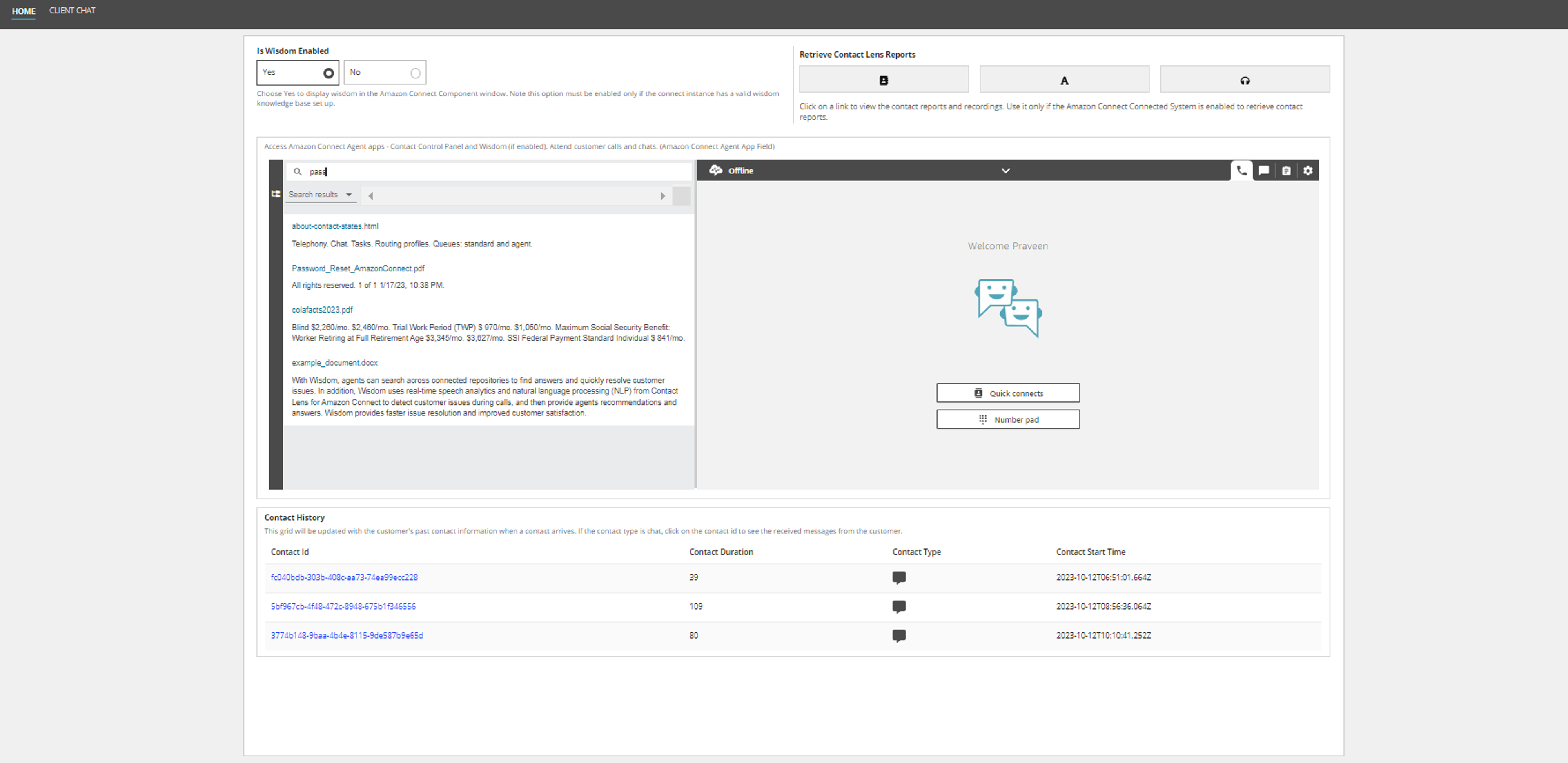 Amazon Connect Component  screenshot 1