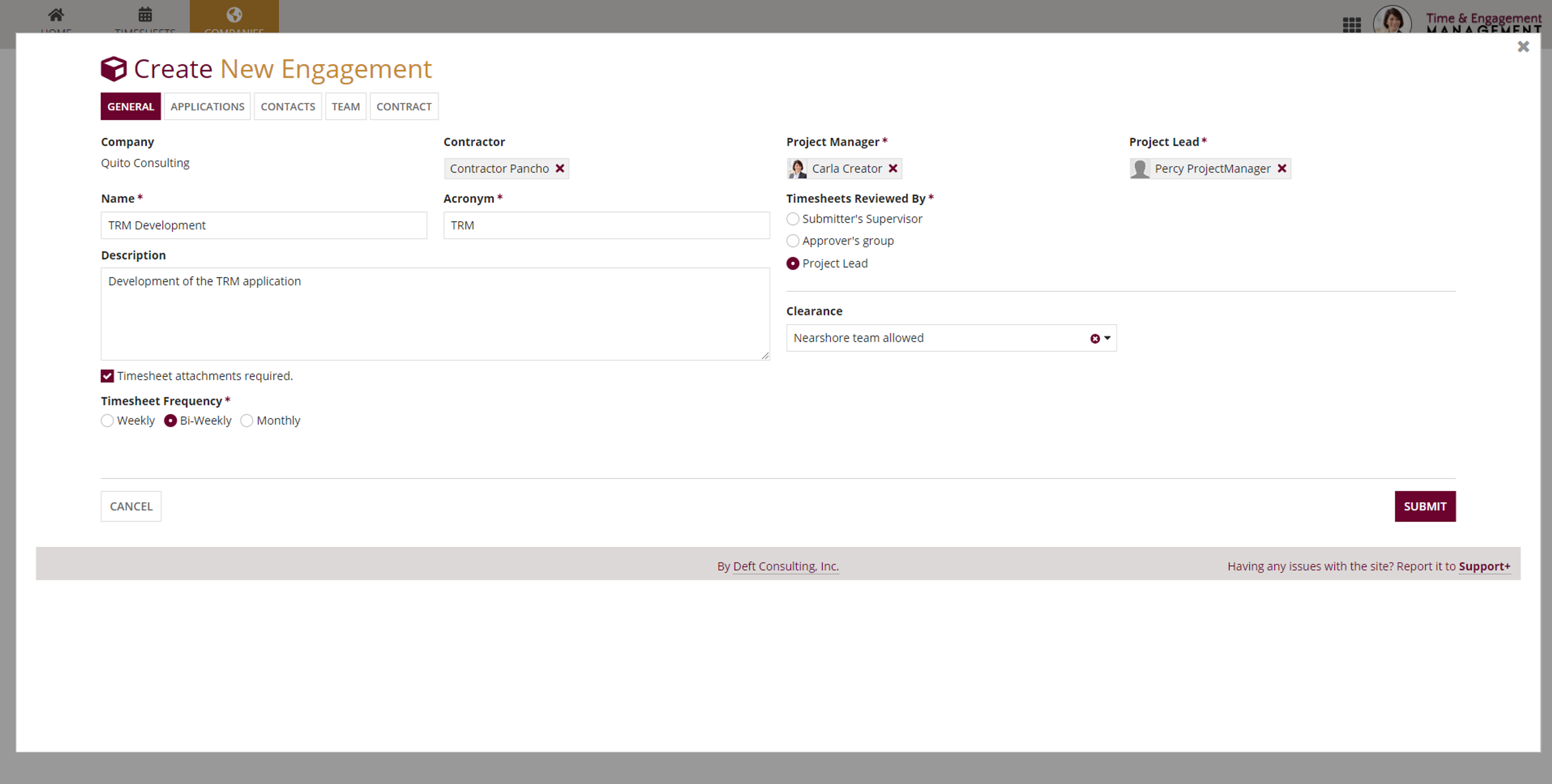 Time and Engagement Management (TEM) screenshot 4