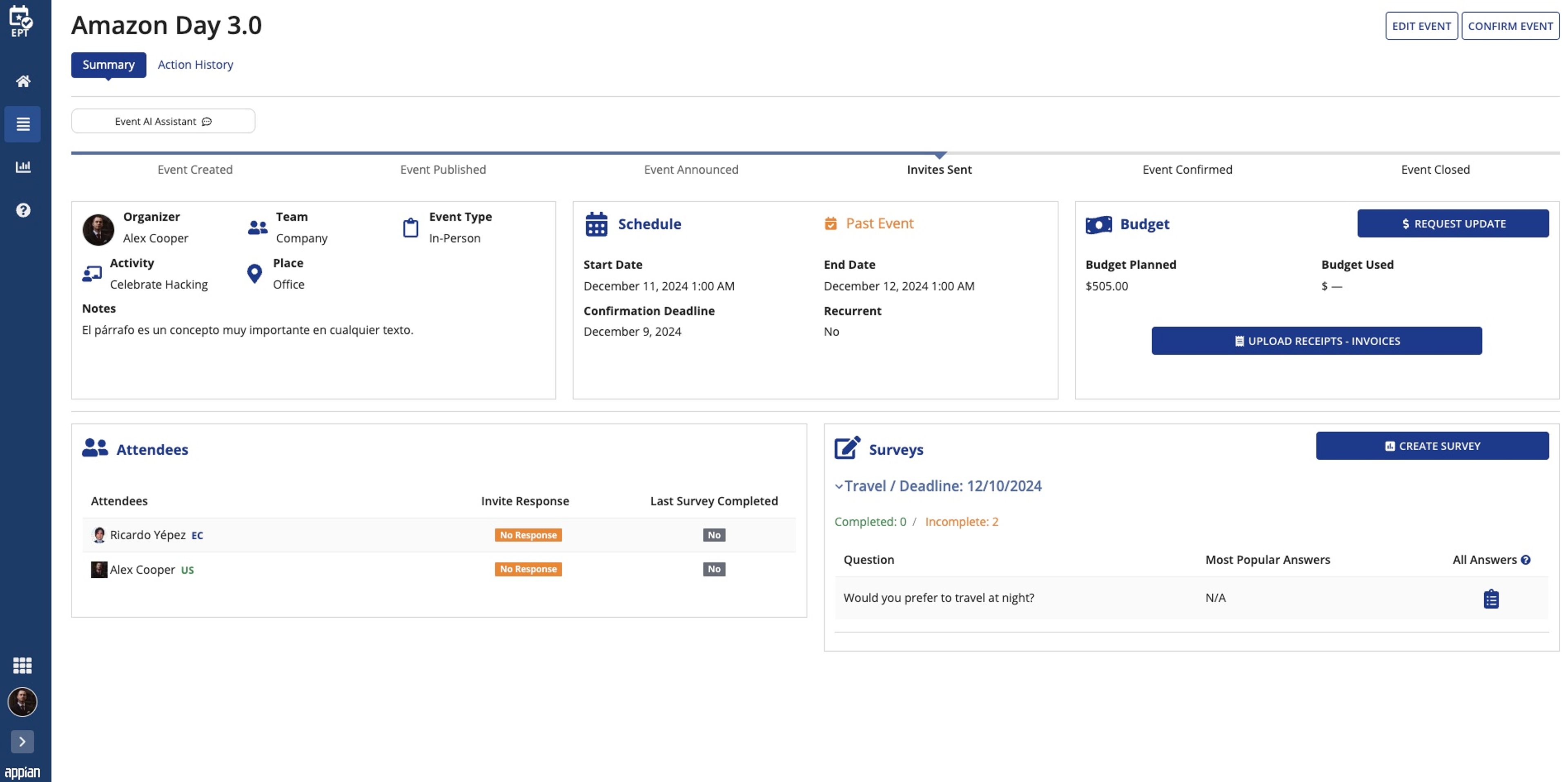 Events Planner and Tracker screenshot 3