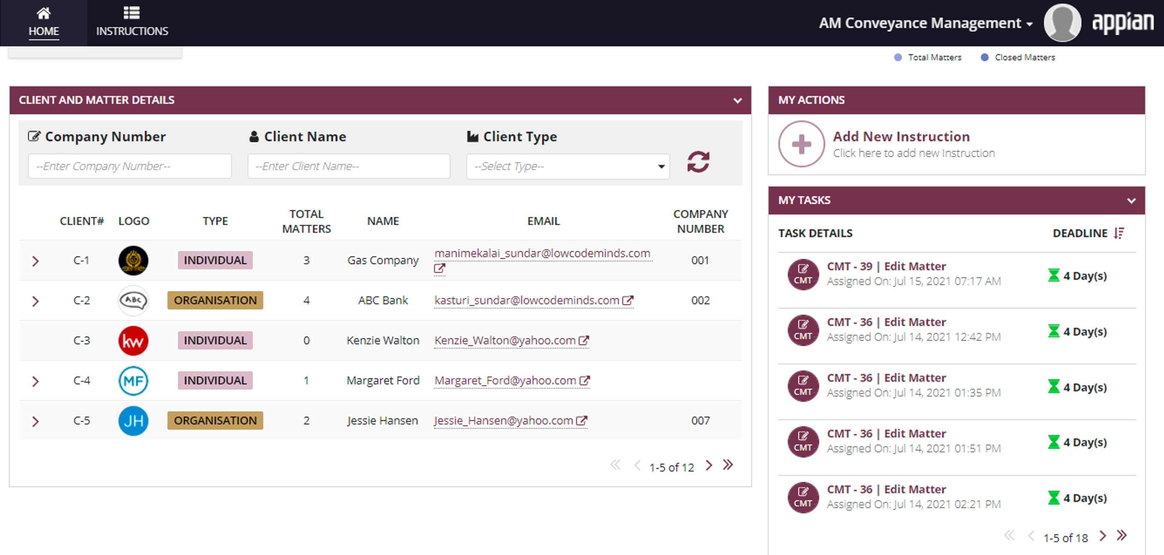 Conveyance Management screenshot 2