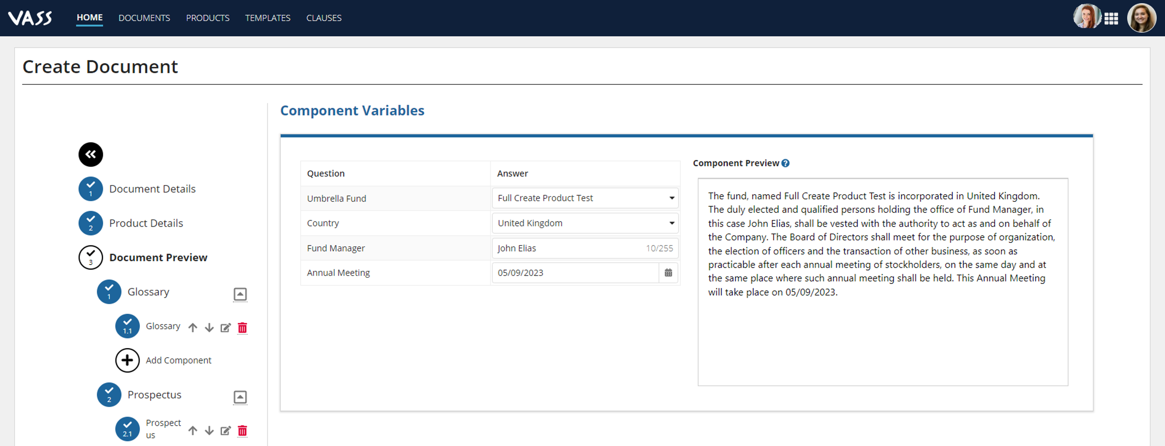 Fund Document Automation (FDA) screenshot 2