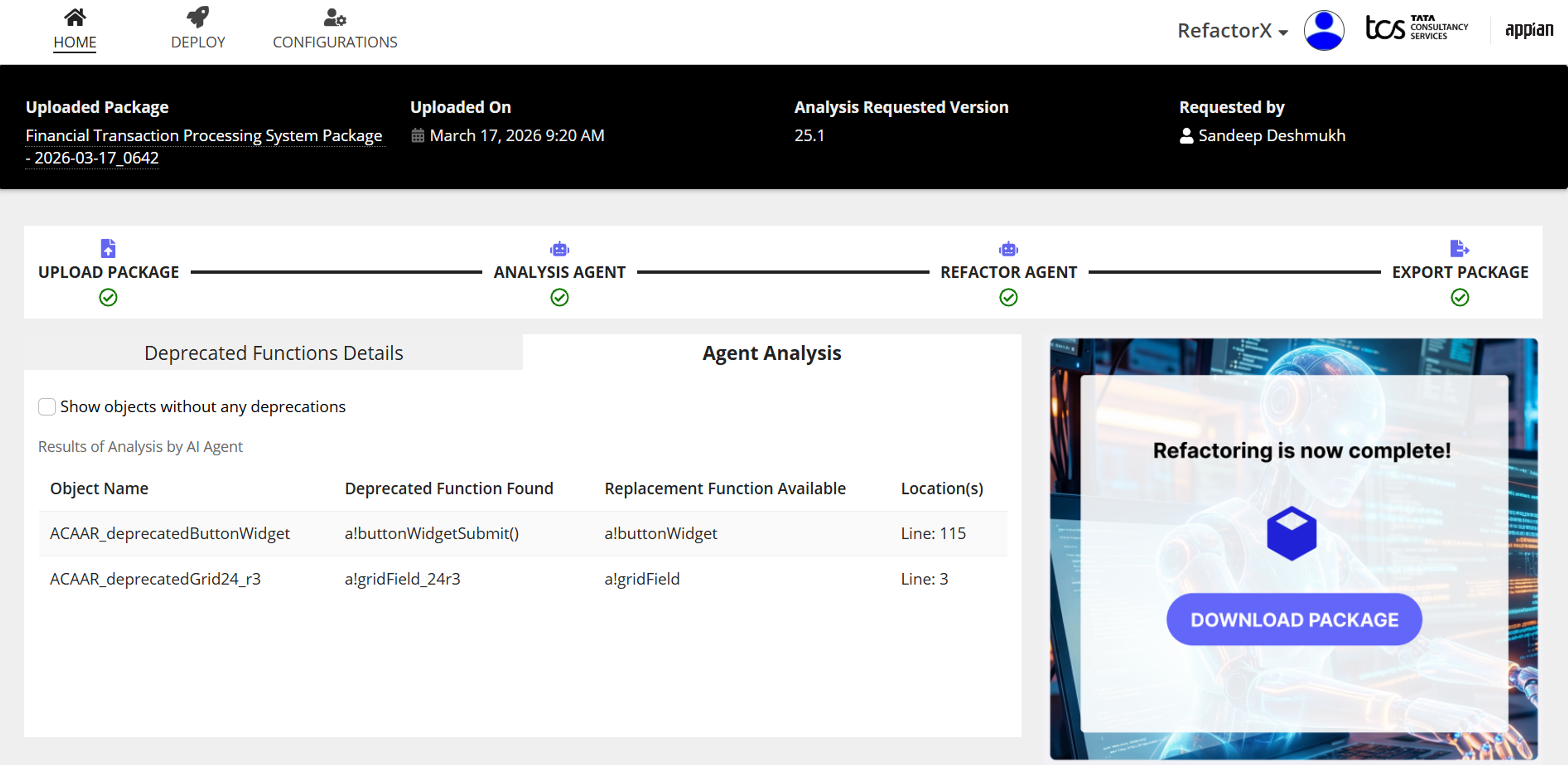 TCS RefactorX - Automated Code Analysis and Refactor screenshot 7