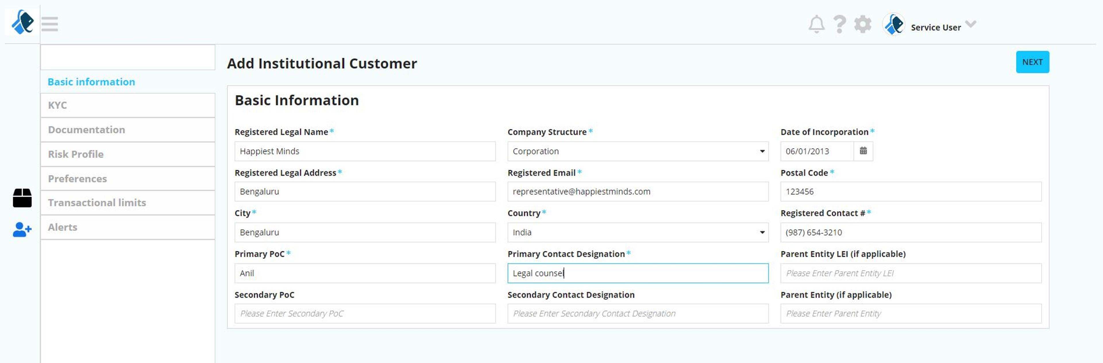 Client onboarding with real time KYC  screenshot 2