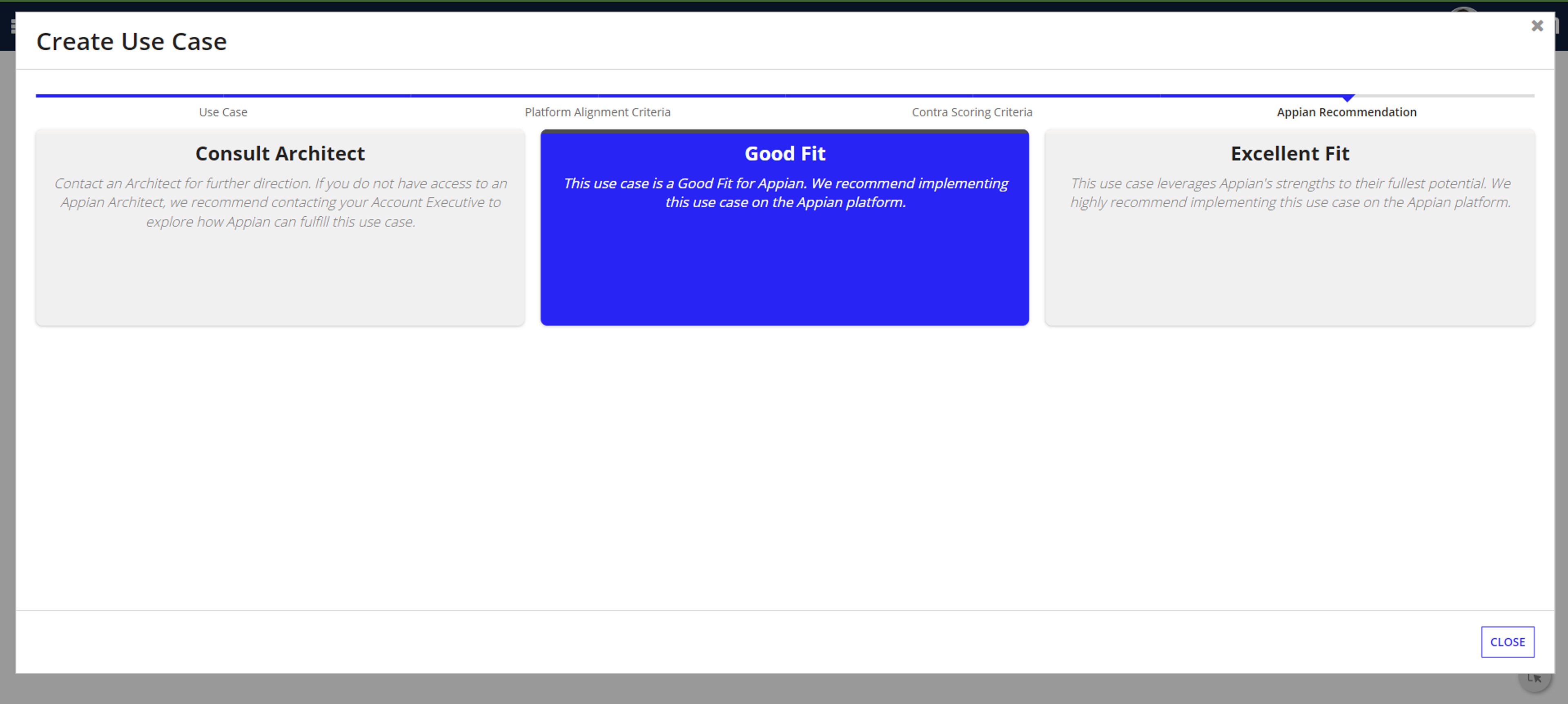 Appian Fit Assessment screenshot 6