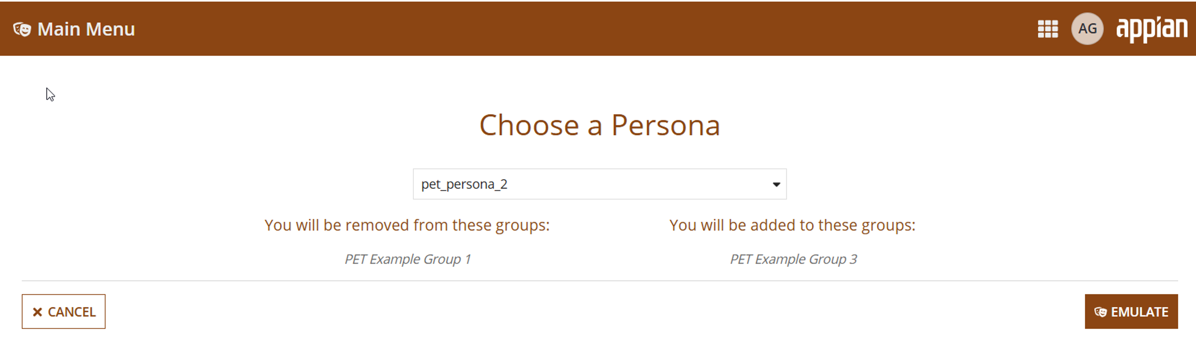 Persona Emulation Tool (PET) screenshot 2