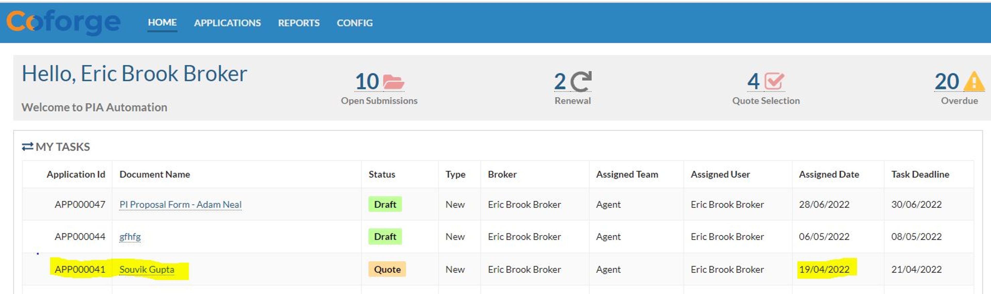 Underwriting Automation framework  for PI  screenshot 6
