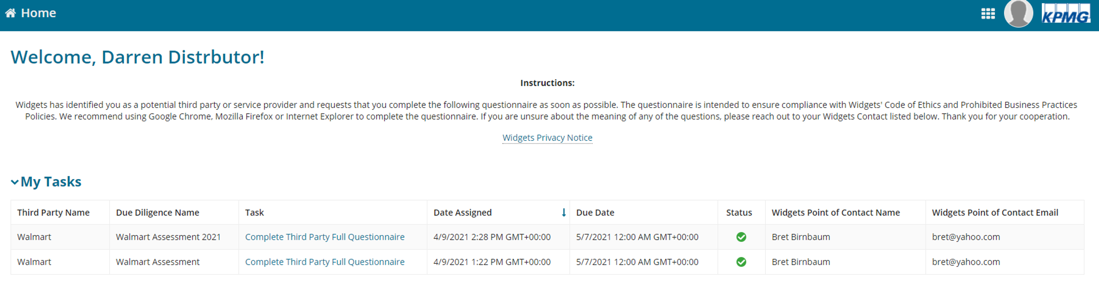 Third-Party Risk Management (TPRM) screenshot 1
