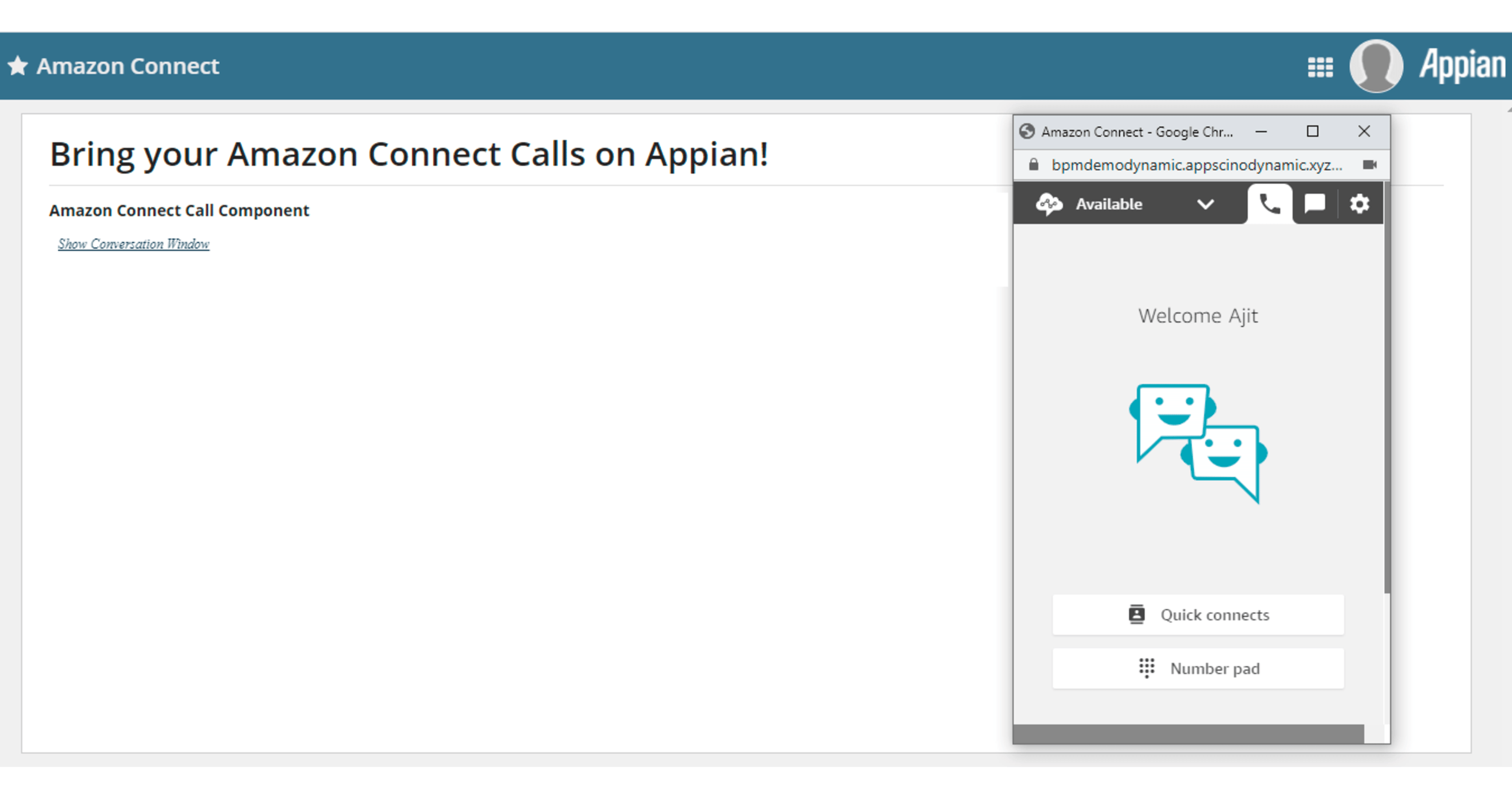 Amazon Connect Component screenshot 1