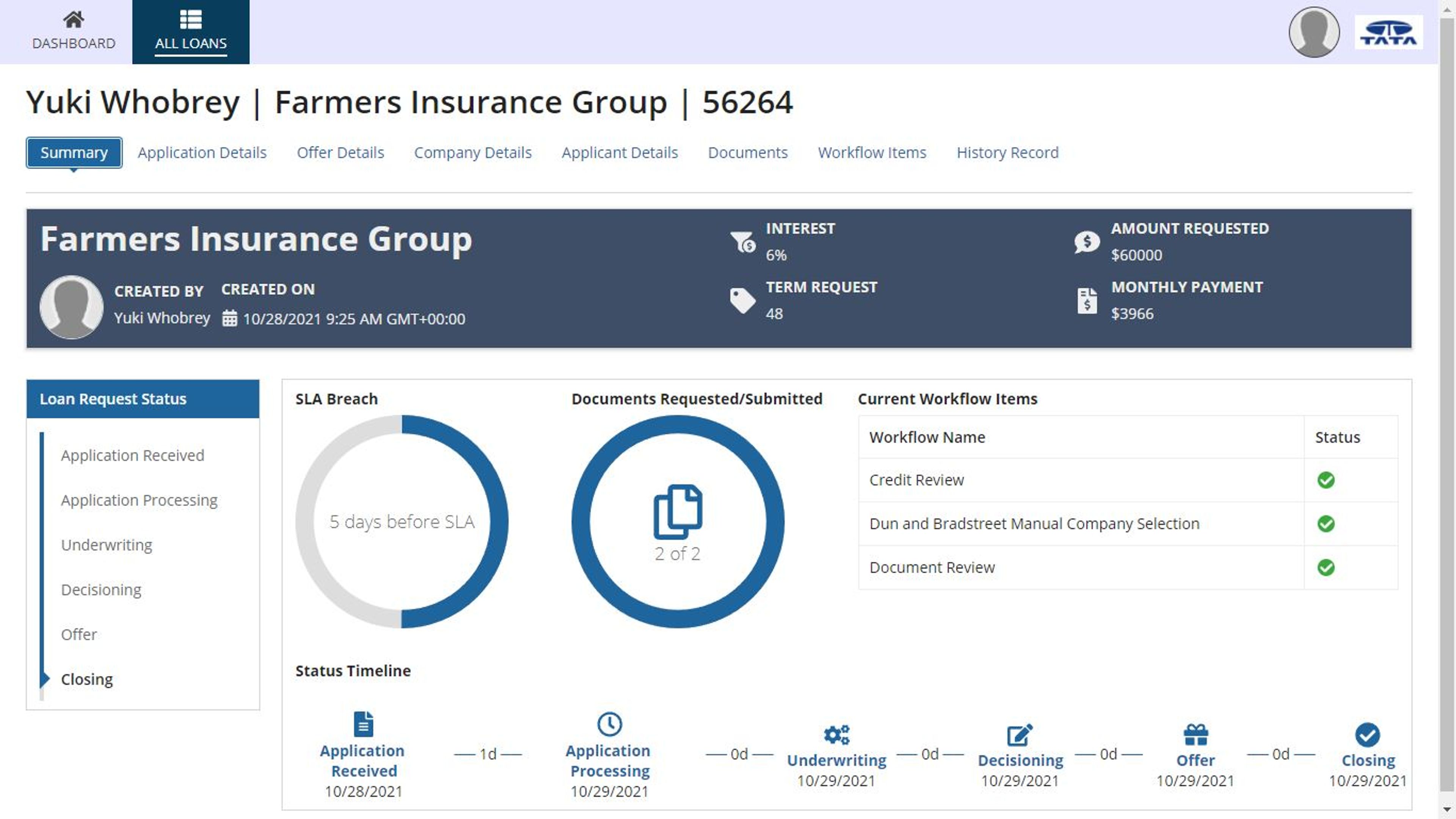 TCS Small Business Loan Origination screenshot 5
