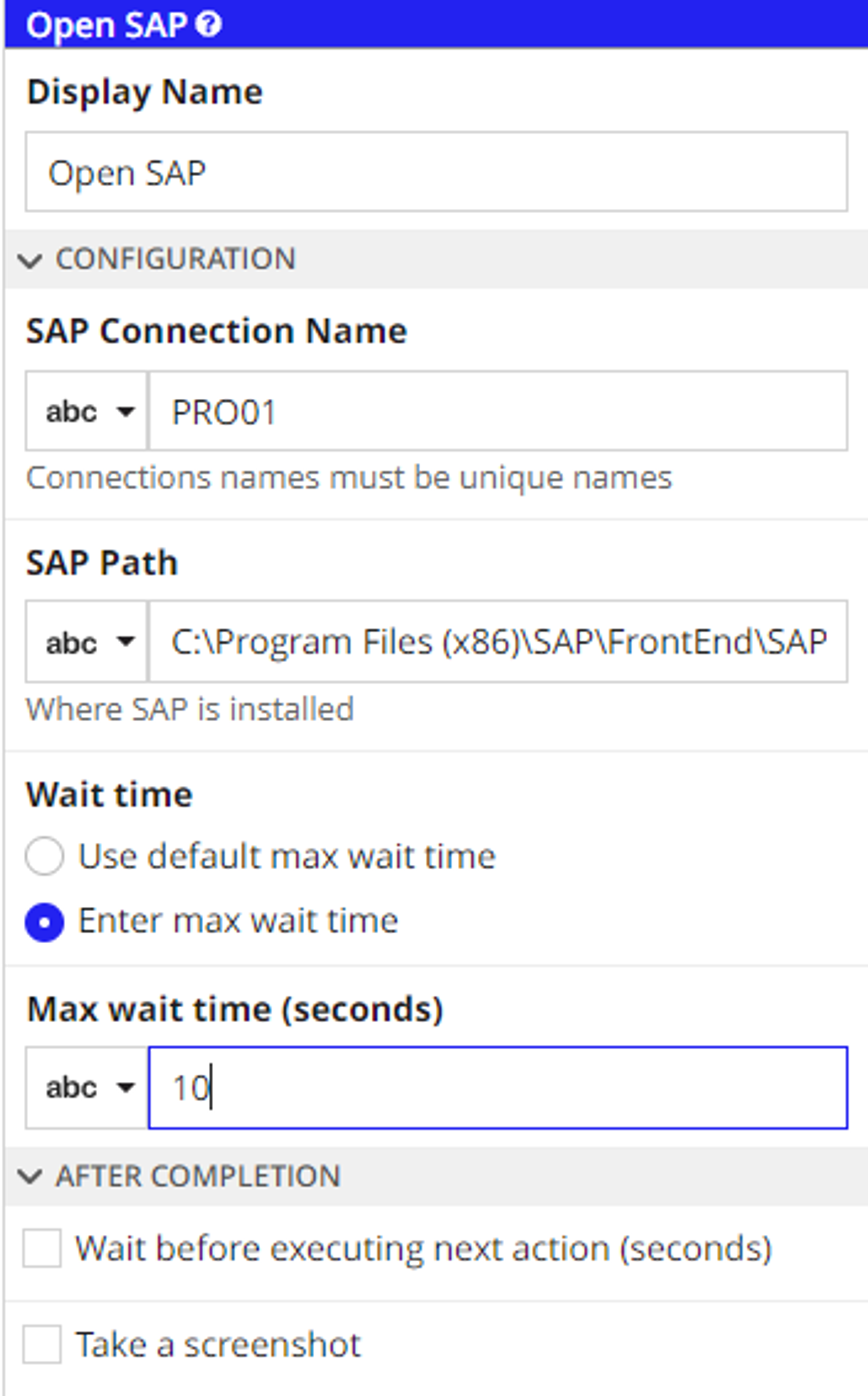 SAP GUI Scripting Library for Appian RPA screenshot 2