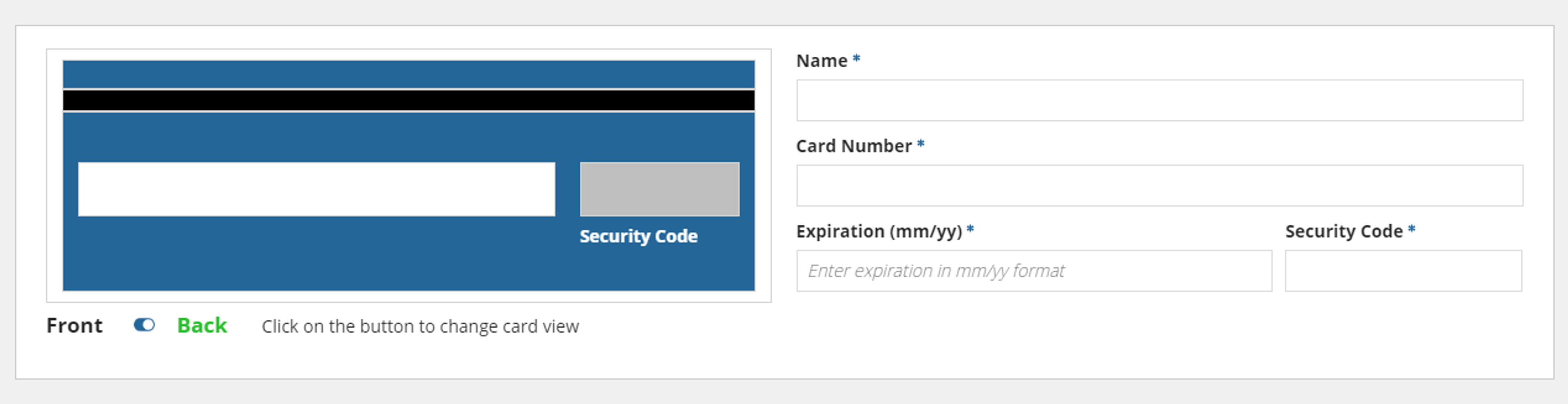Payment card section  screenshot 3