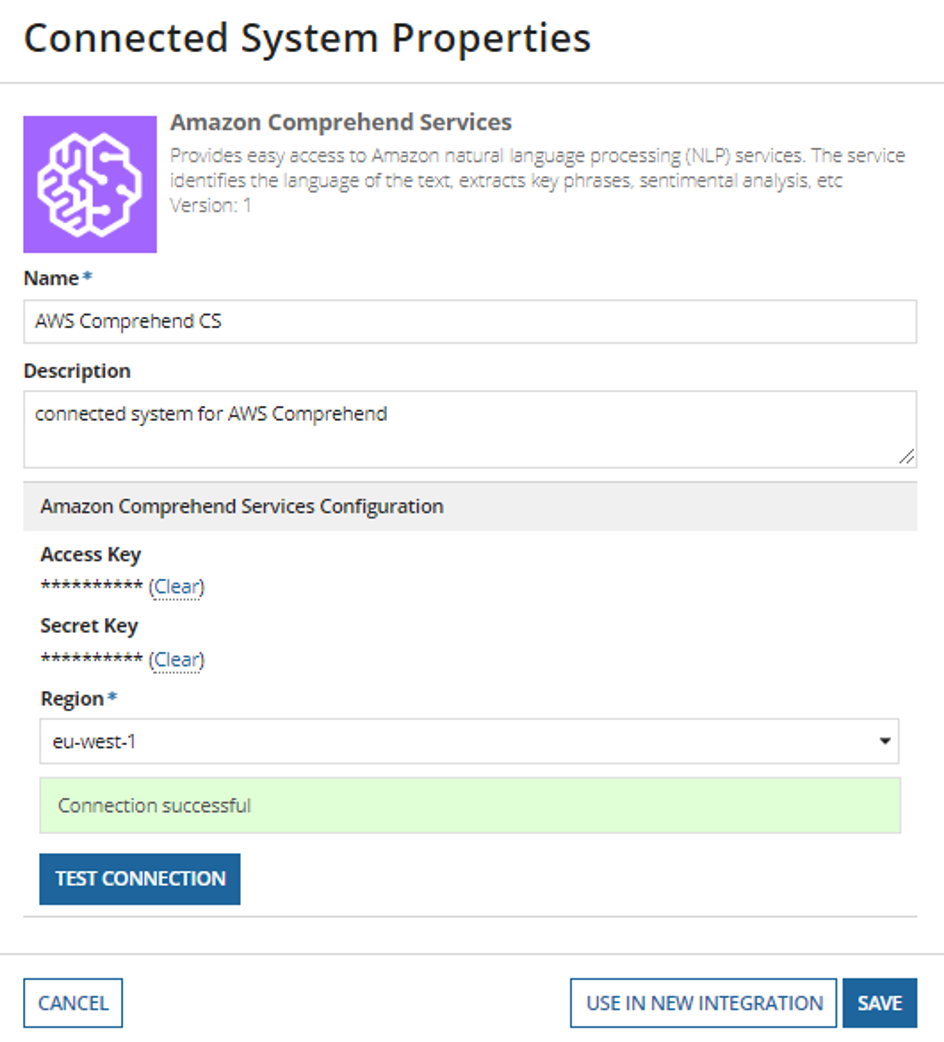Amazon Comprehend screenshot 2