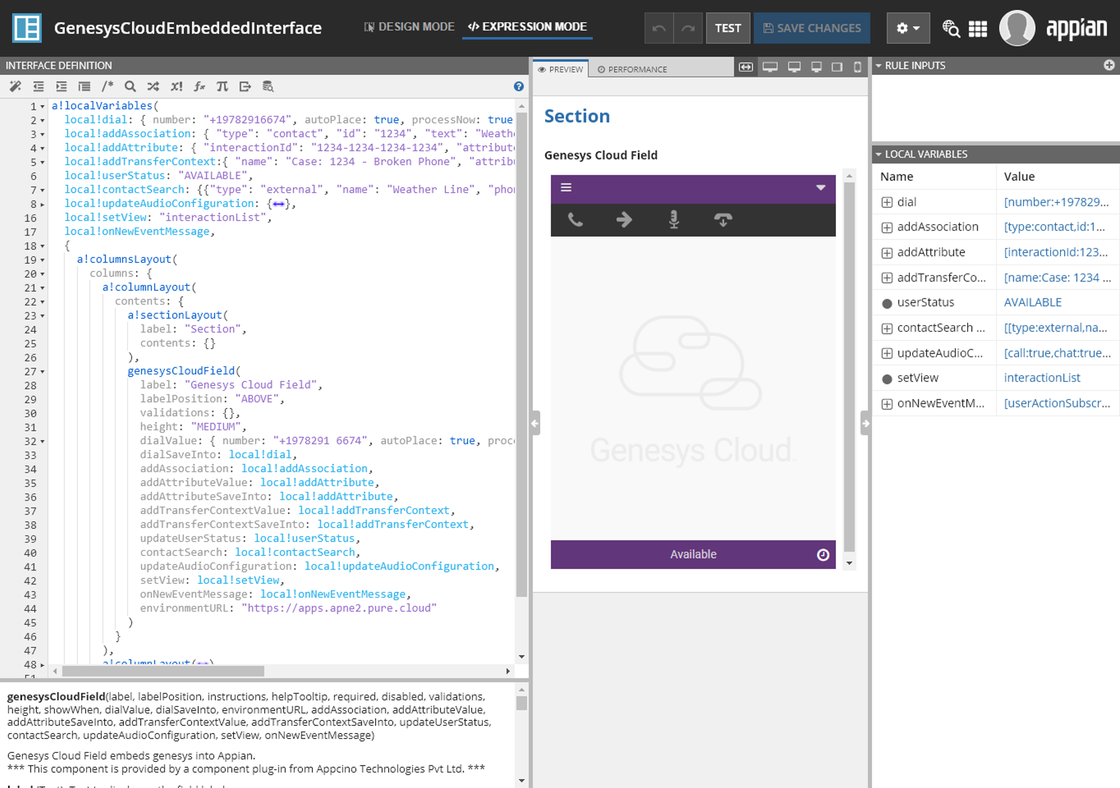 Genesys Cloud Embeddable Plugin screenshot 1