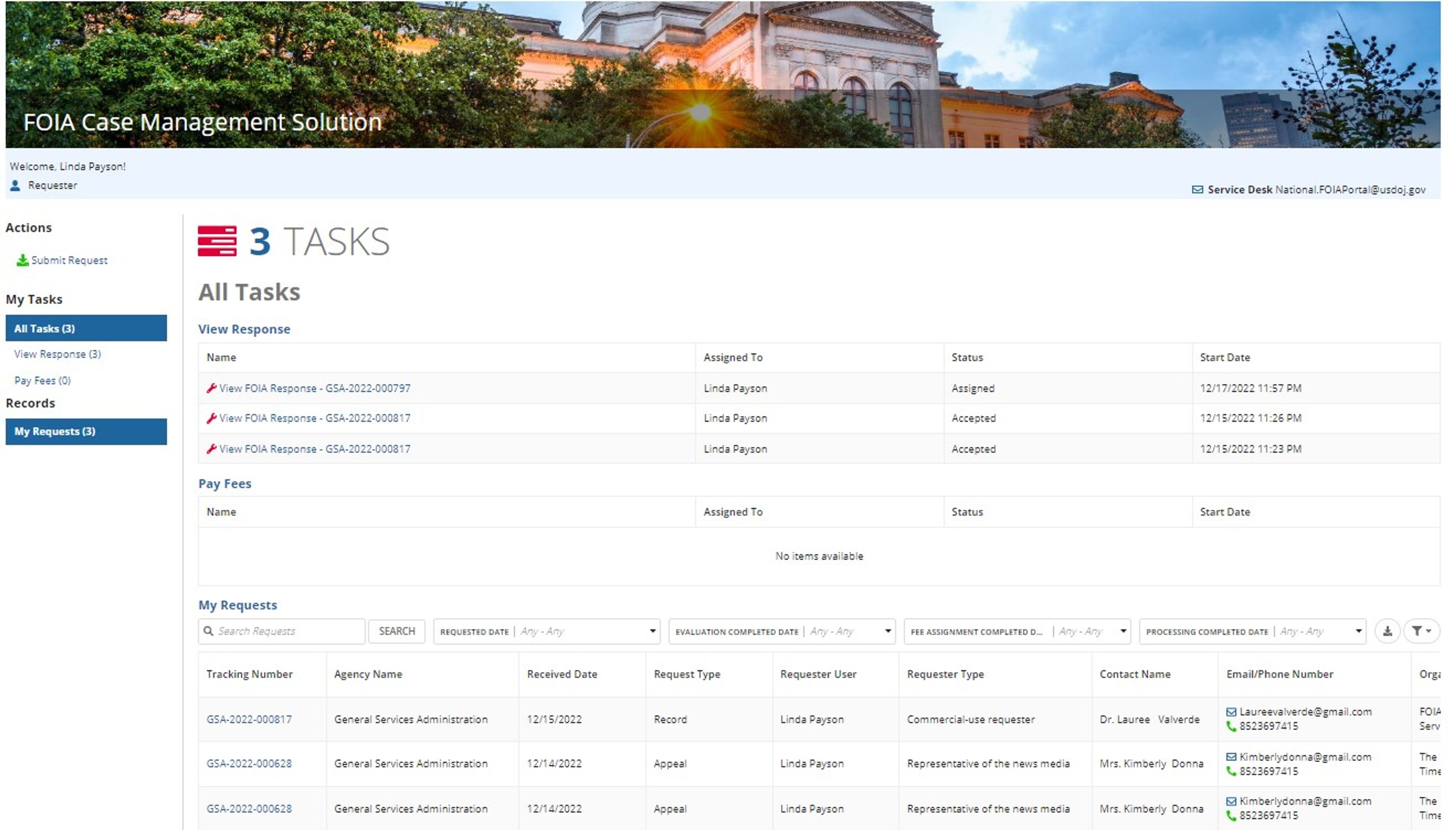 FOIA Case Management System screenshot 3