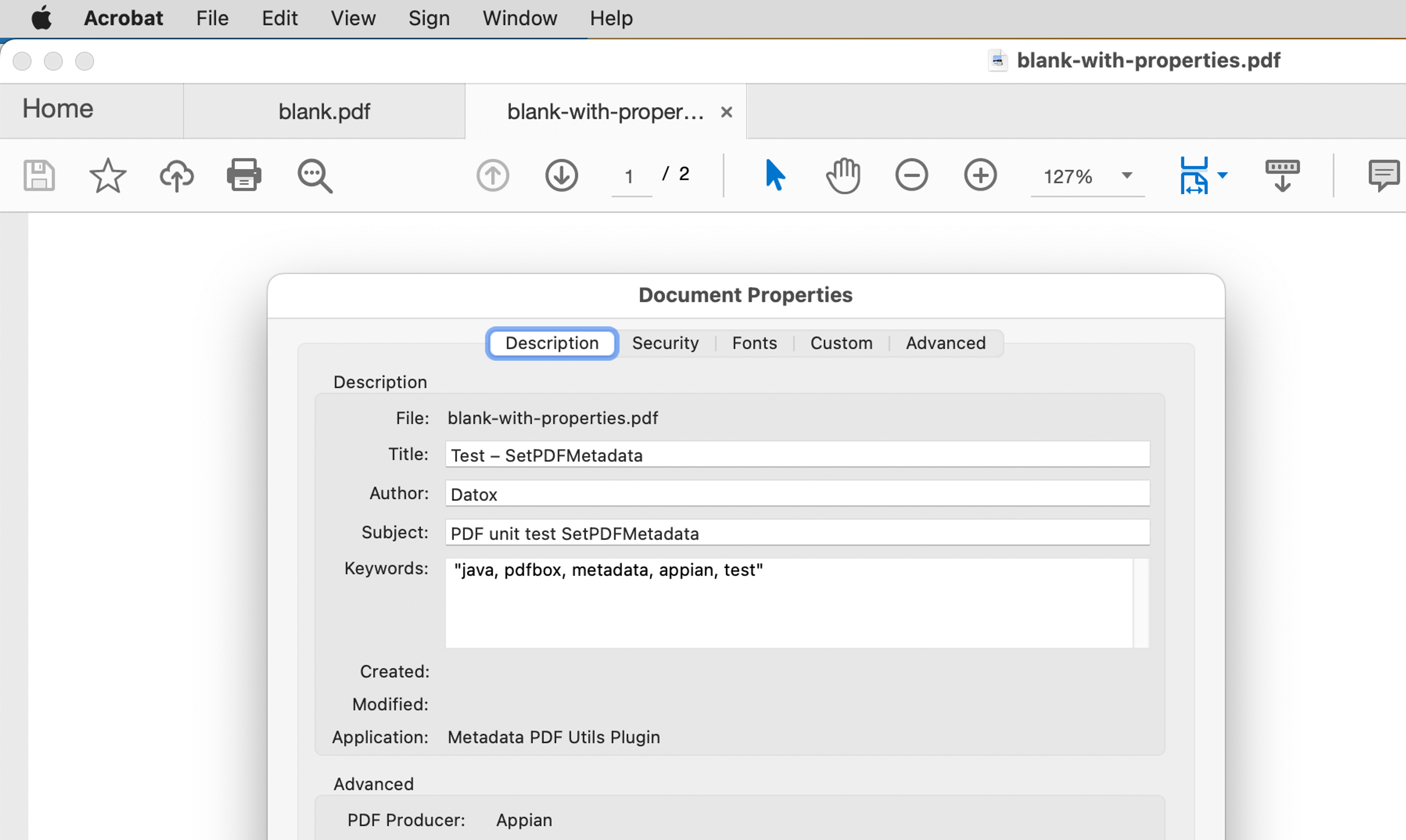 PDF Metadata Utils screenshot 1