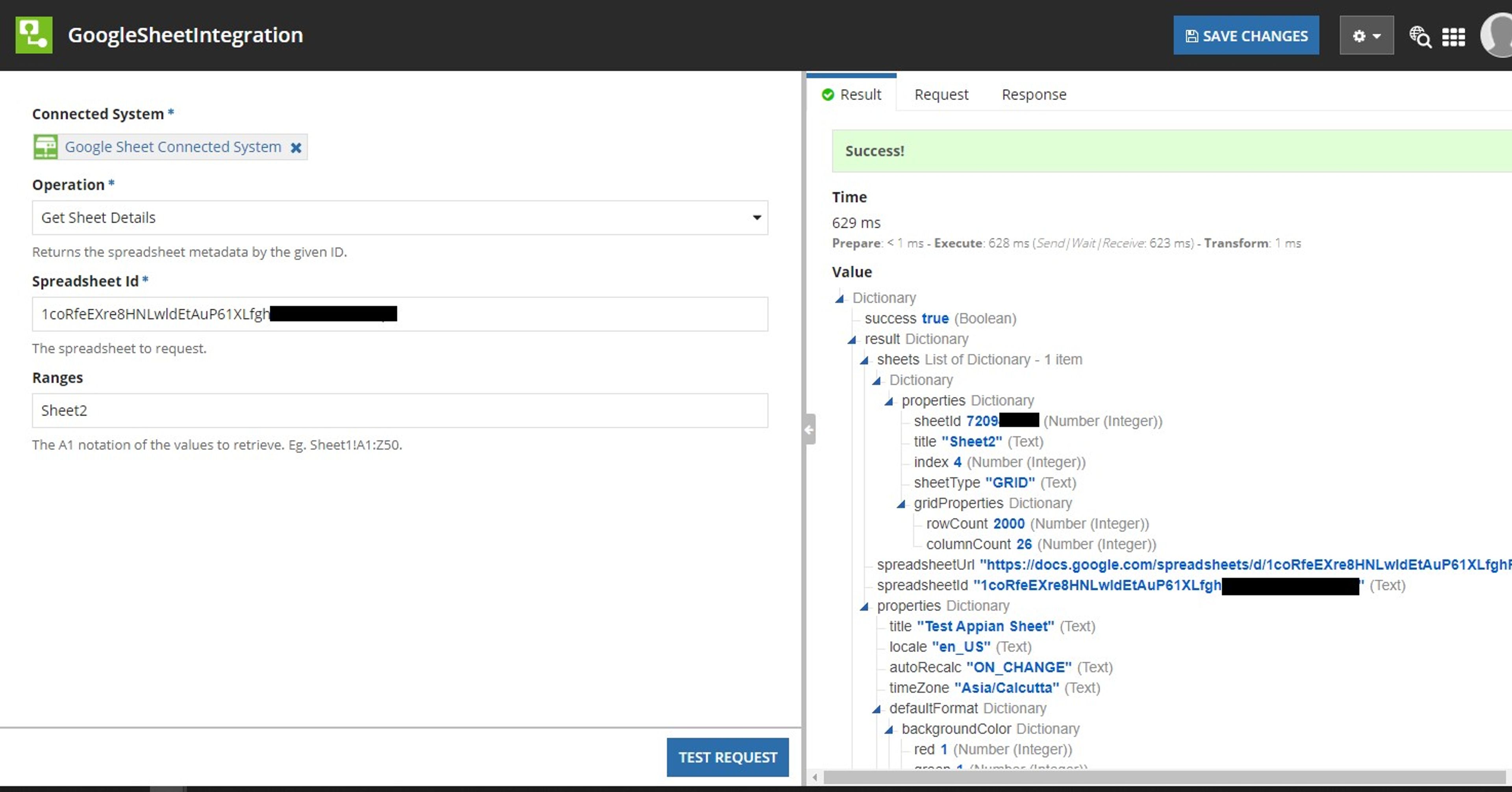 Google Sheets Connected System screenshot 1