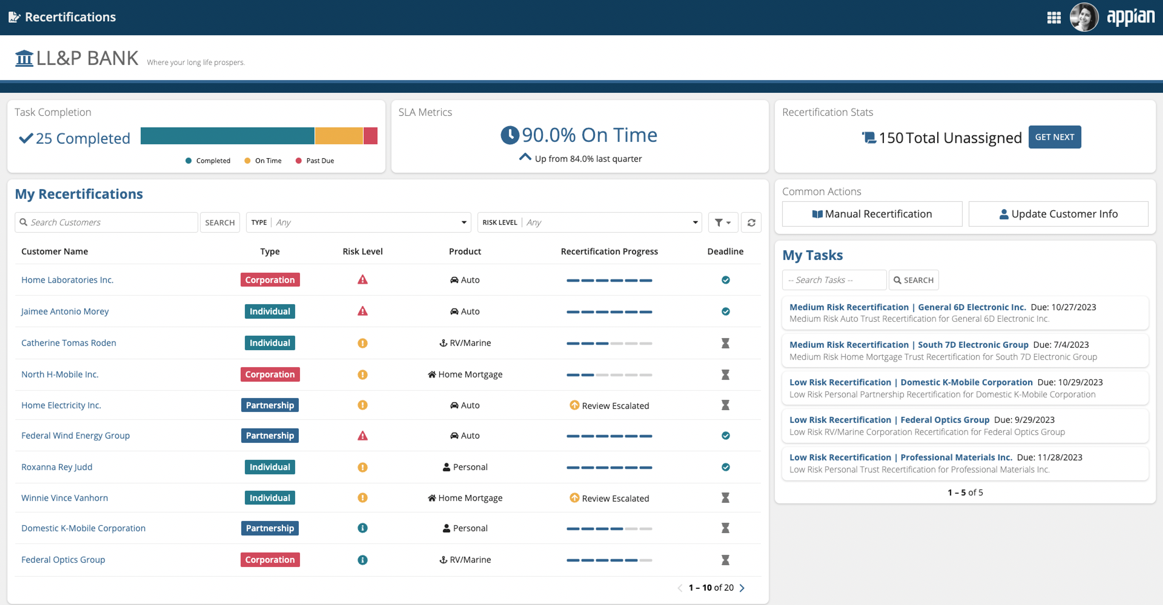 Continuous Customer Recertification screenshot 2