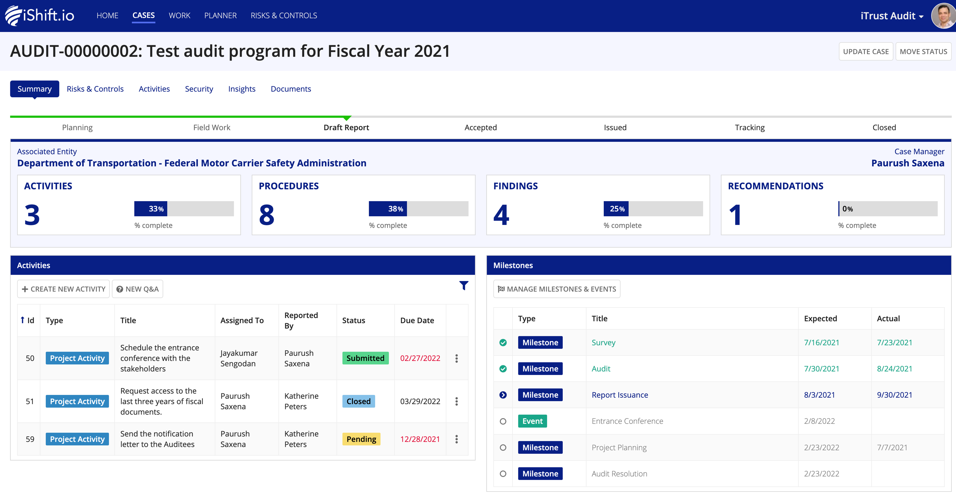 iTrust OIG Audit screenshot 7