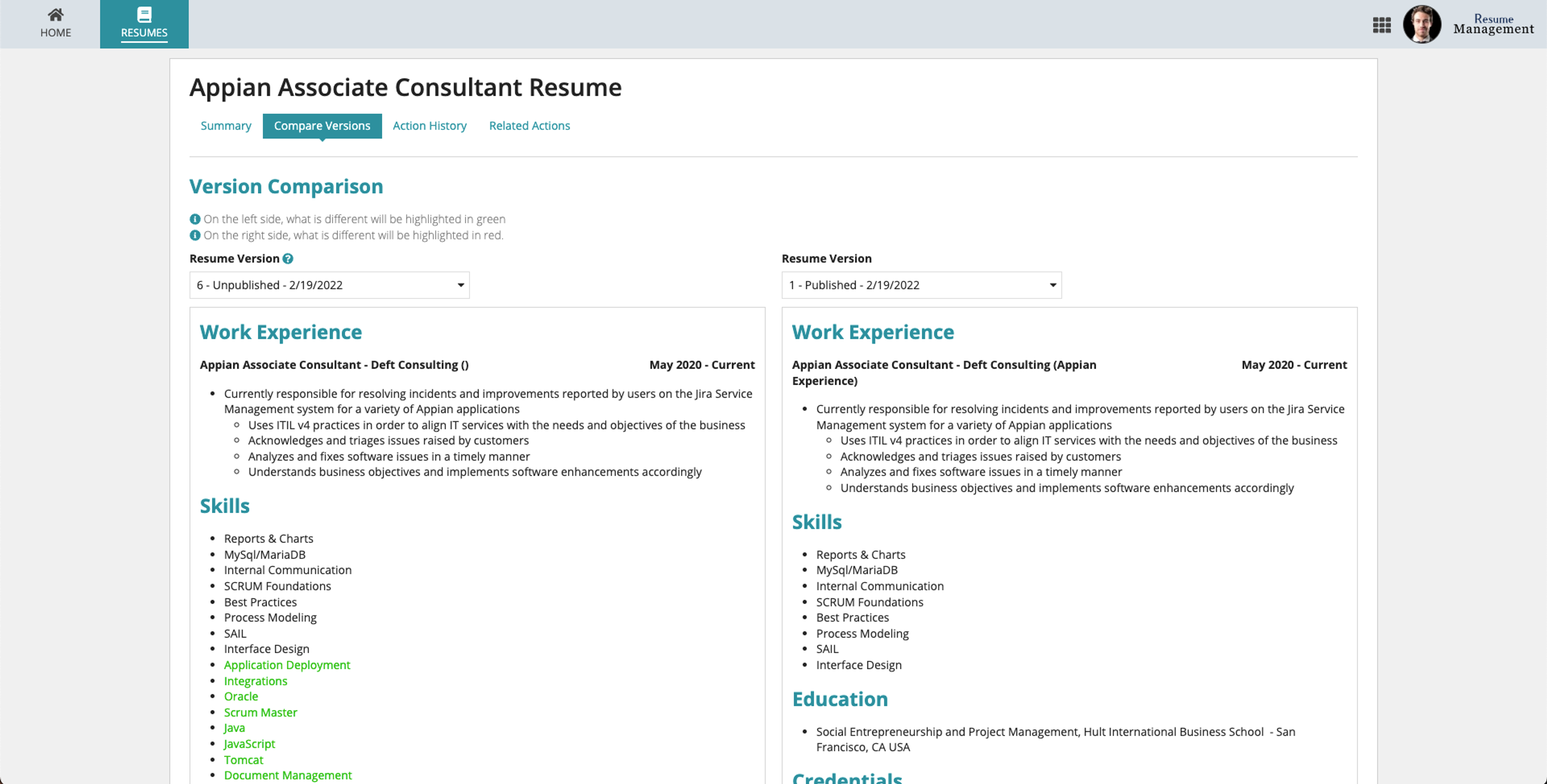Resume Management System (RMS) screenshot 4