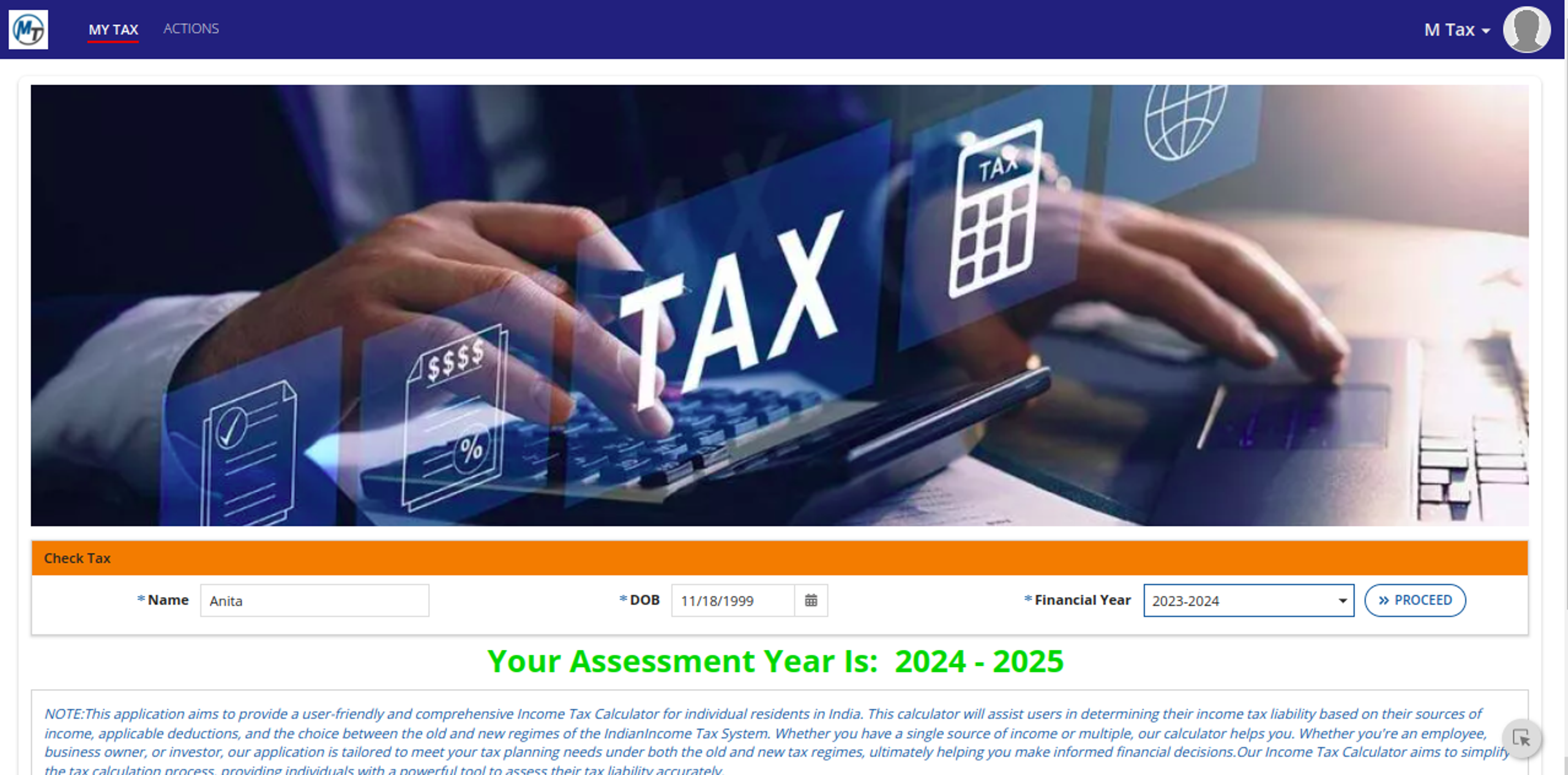 M-TAX screenshot 1