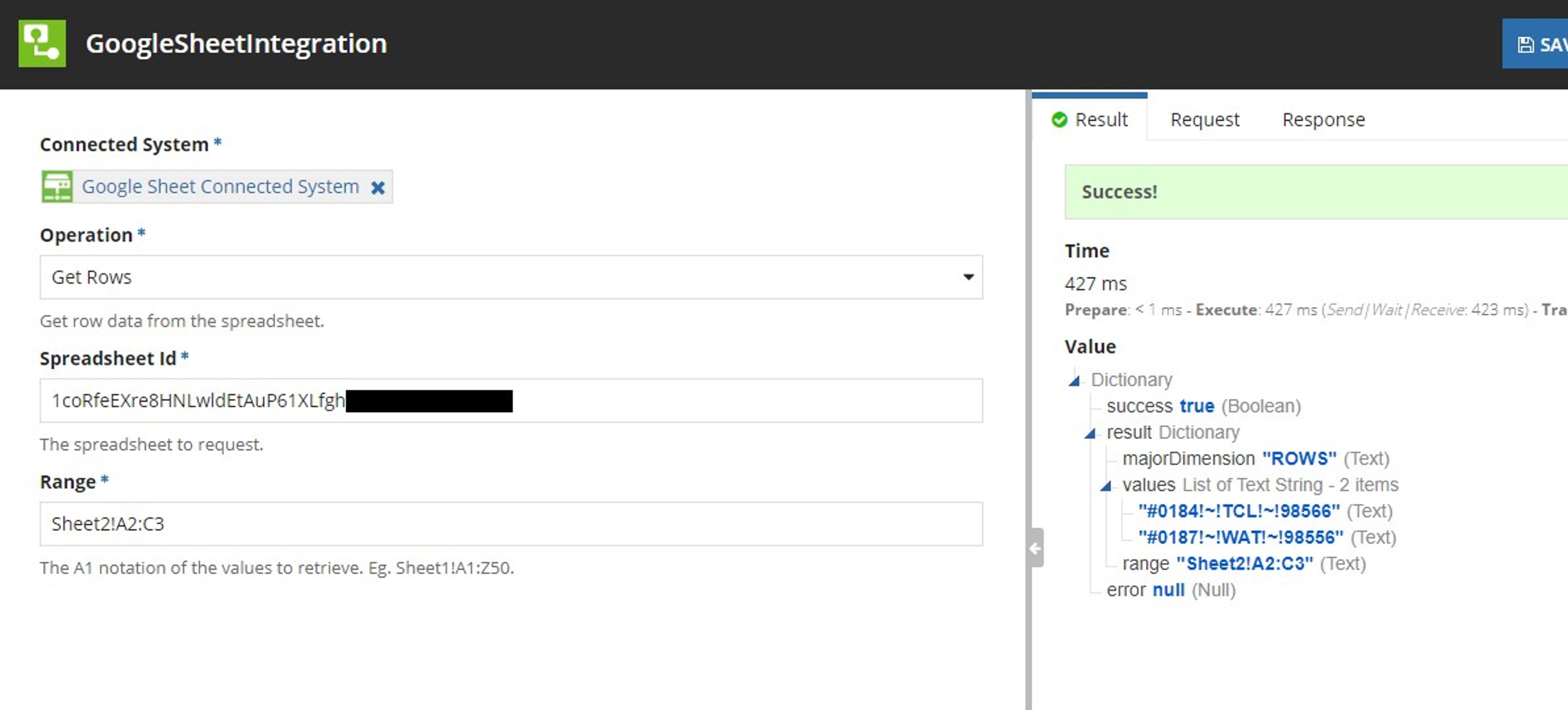 Google Sheets Connected System screenshot 2