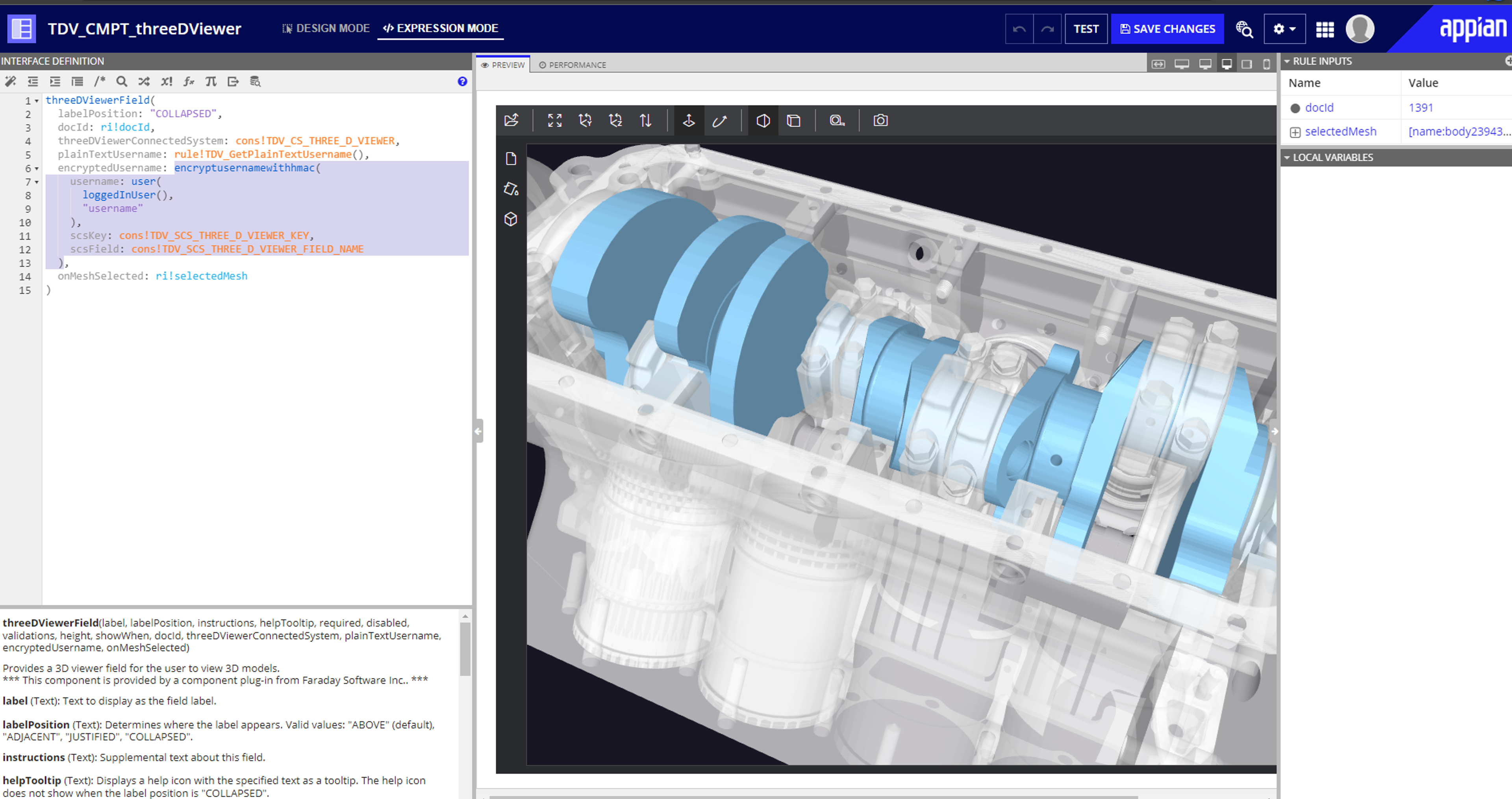3D Viewer HMAC Function Plugin screenshot 1