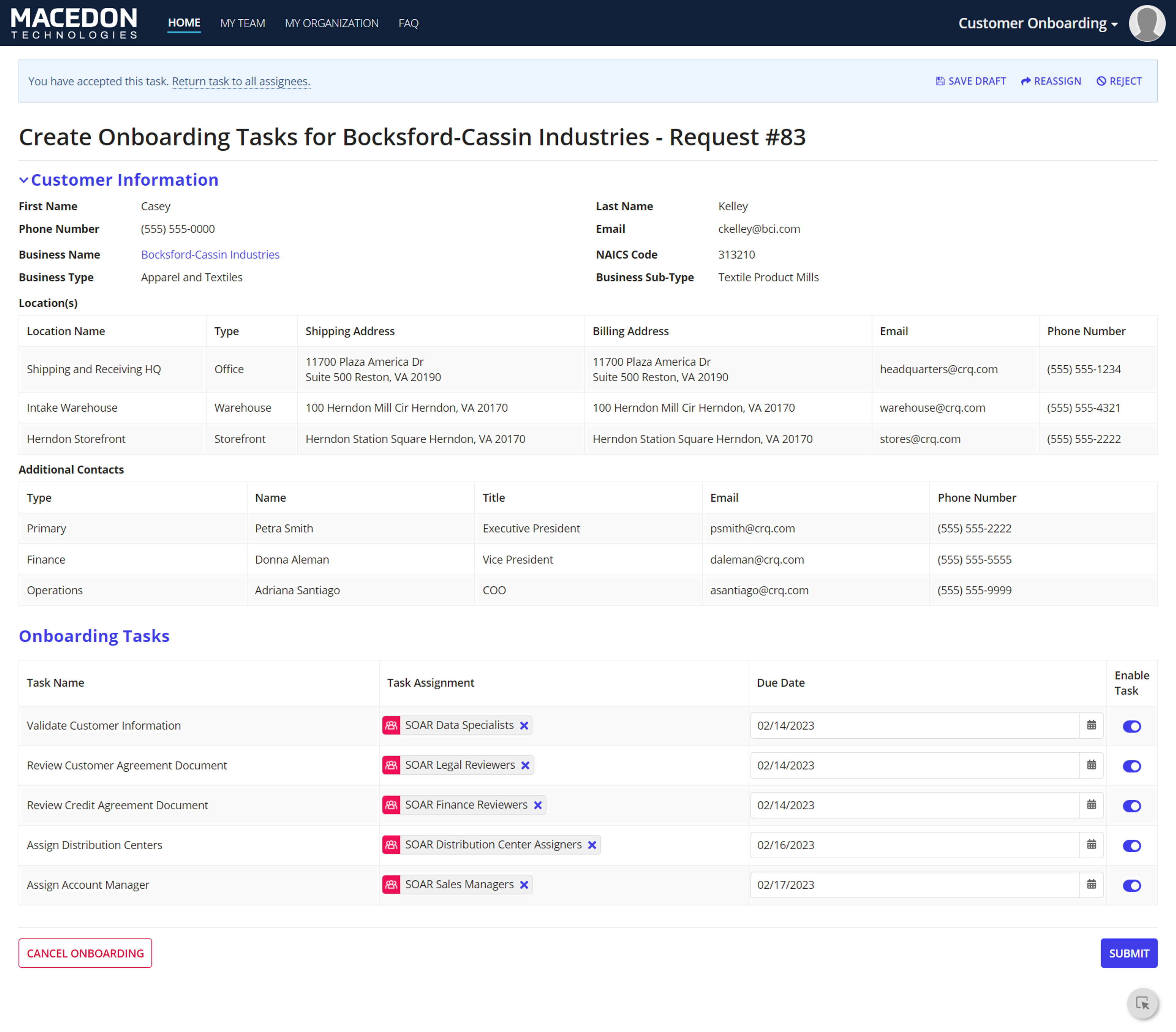 Self-service Onboarding and Reconciliation screenshot 5